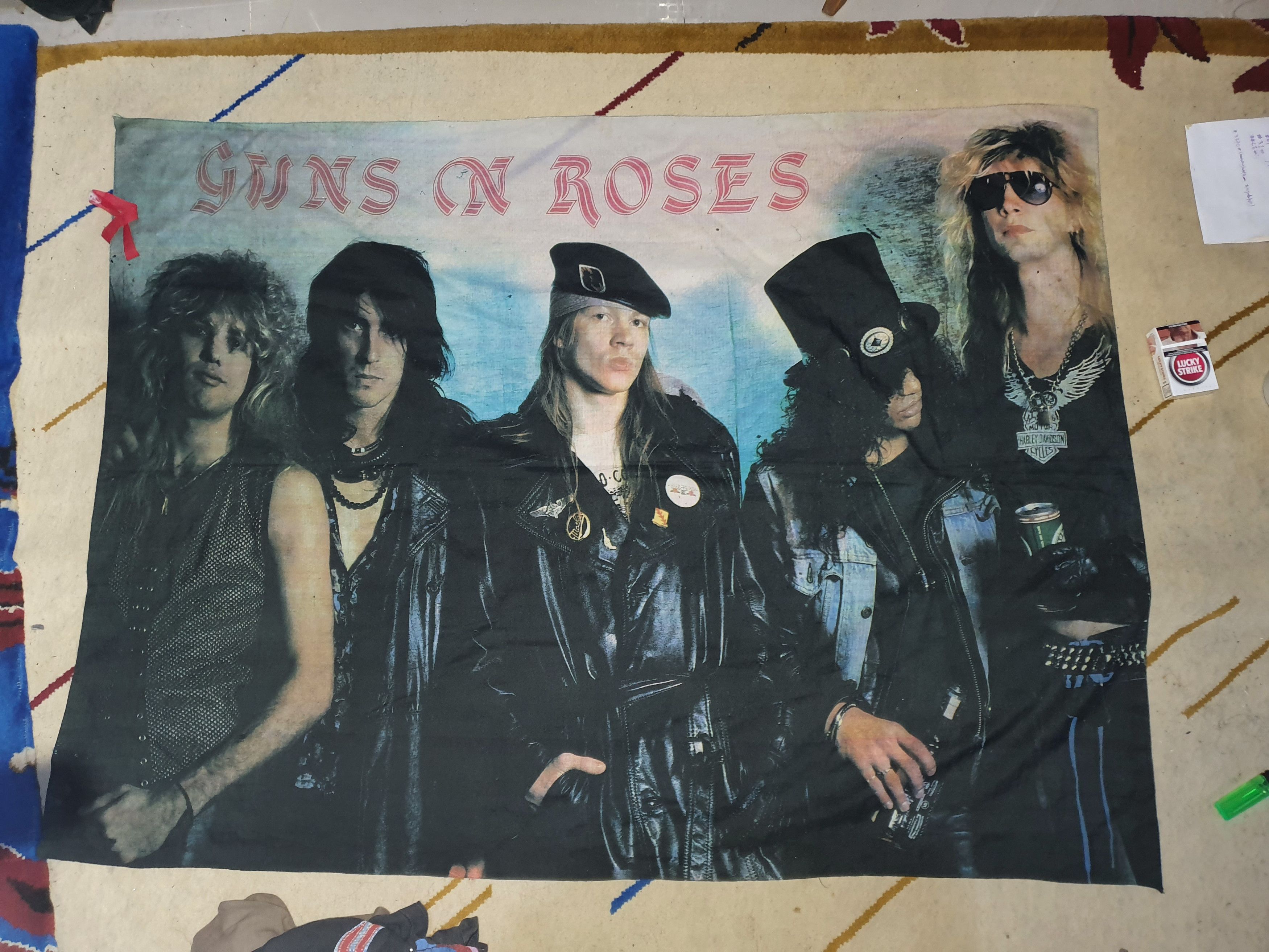 Band Tees × Guns N' Roses × Vintage 90s Guns n Roses flagposter Size ONE SIZE - 1 Thumbnail