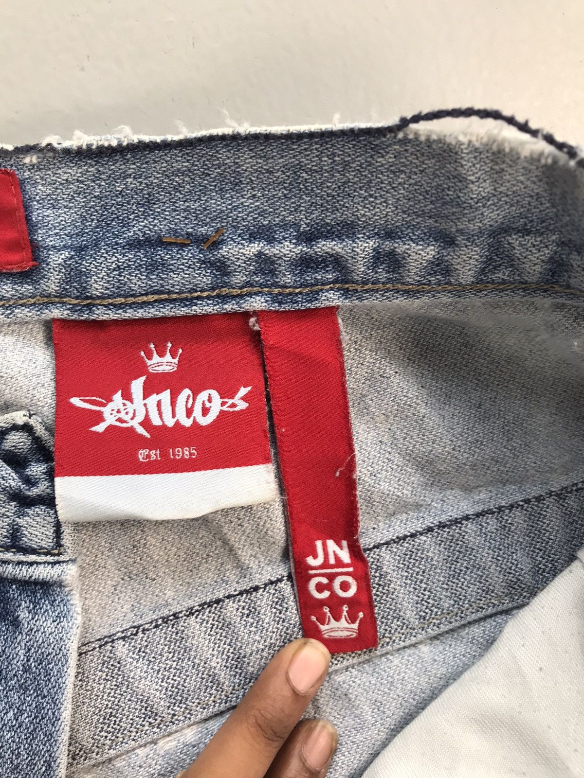 JNCO Vintage Jnco embroidered distressed jort Size US 34 / EU 50 - 8 Thumbnail