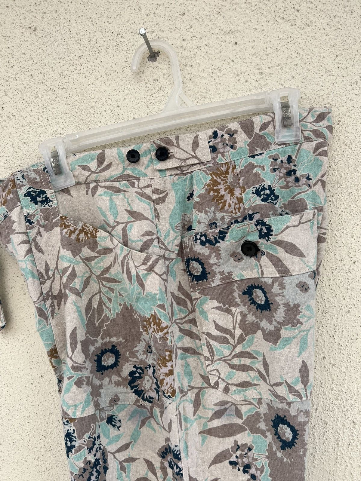 ABAHOUSE Vintage Abahouse Japan 100% Linen Floral Trouser Pant Size US 31 - 20 Thumbnail