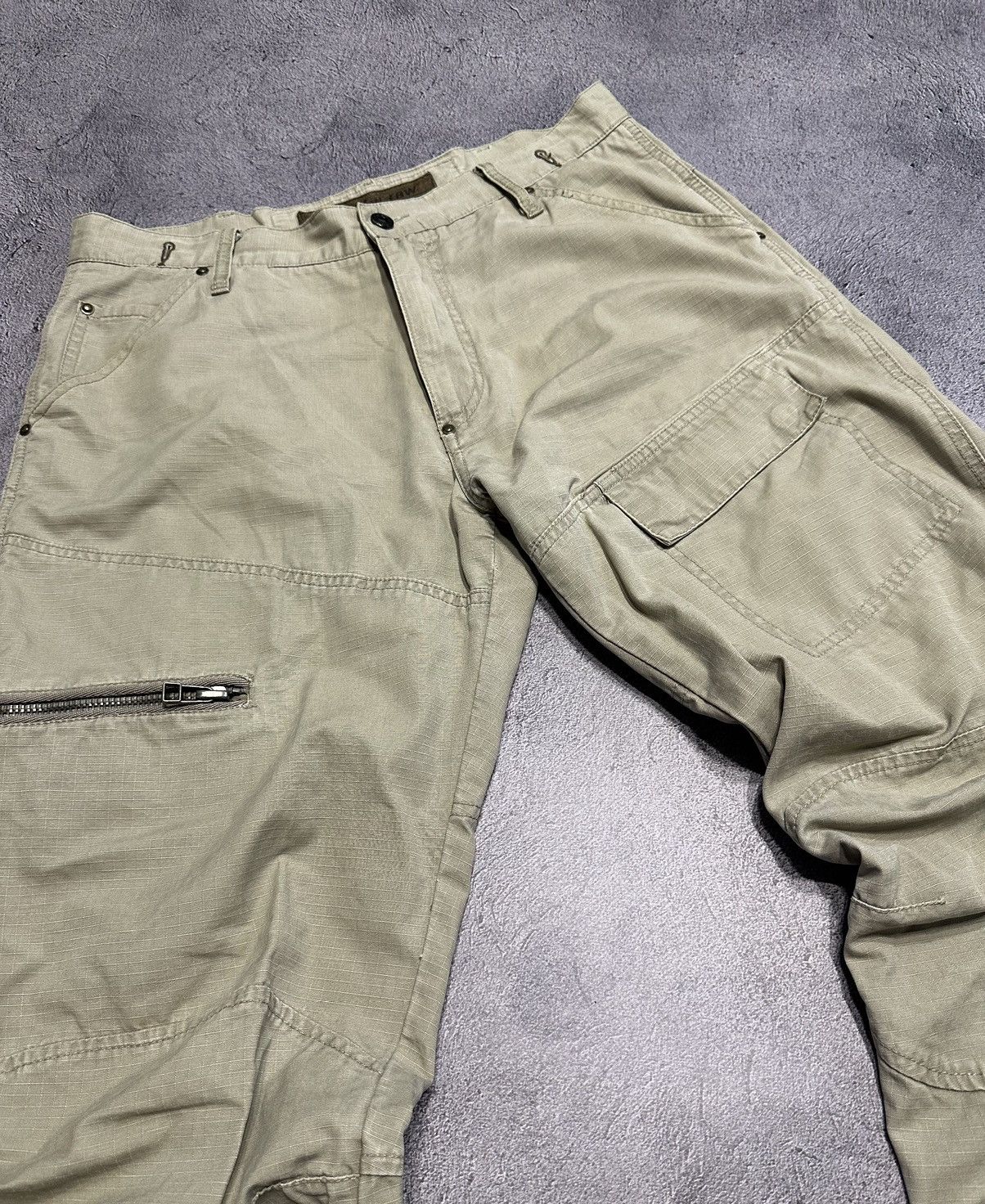 G-Star × Vintage 🦘 Vintage Y2K Cargo Pants Gstar Streetstyle Avangarde Size US 33 - 2 Thumbnail