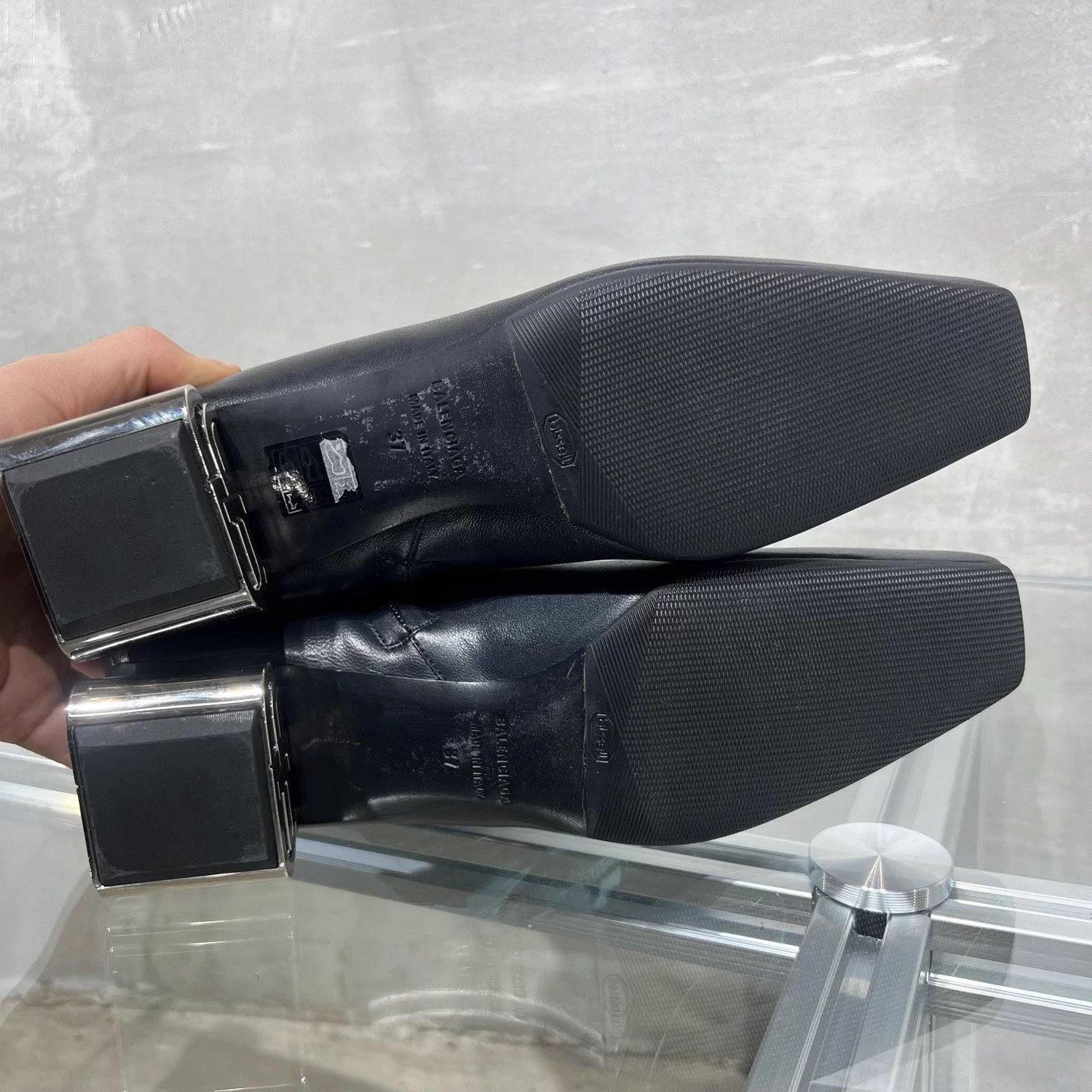 Balenciaga Balenciaga Black Square Toe Boots New Worn EU37 Size US 7 / IT 37 - 7 Thumbnail