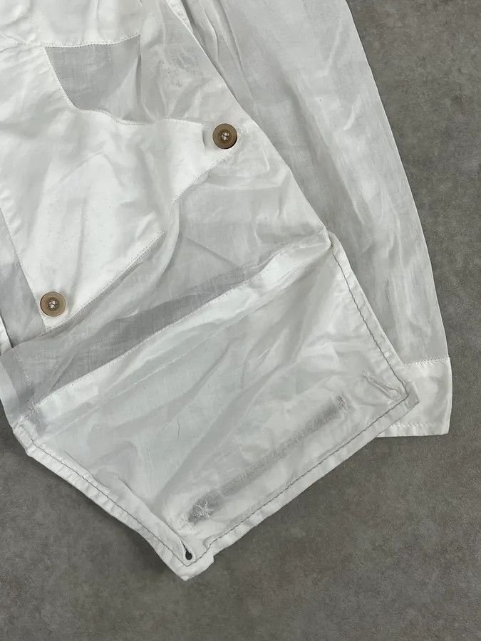 Marithe + Francois Girbaud 2000s Marithé et François Girbaud White Cargo Pocket Jacket Size XS / US 0-2 / IT 36-38 - 10 Thumbnail