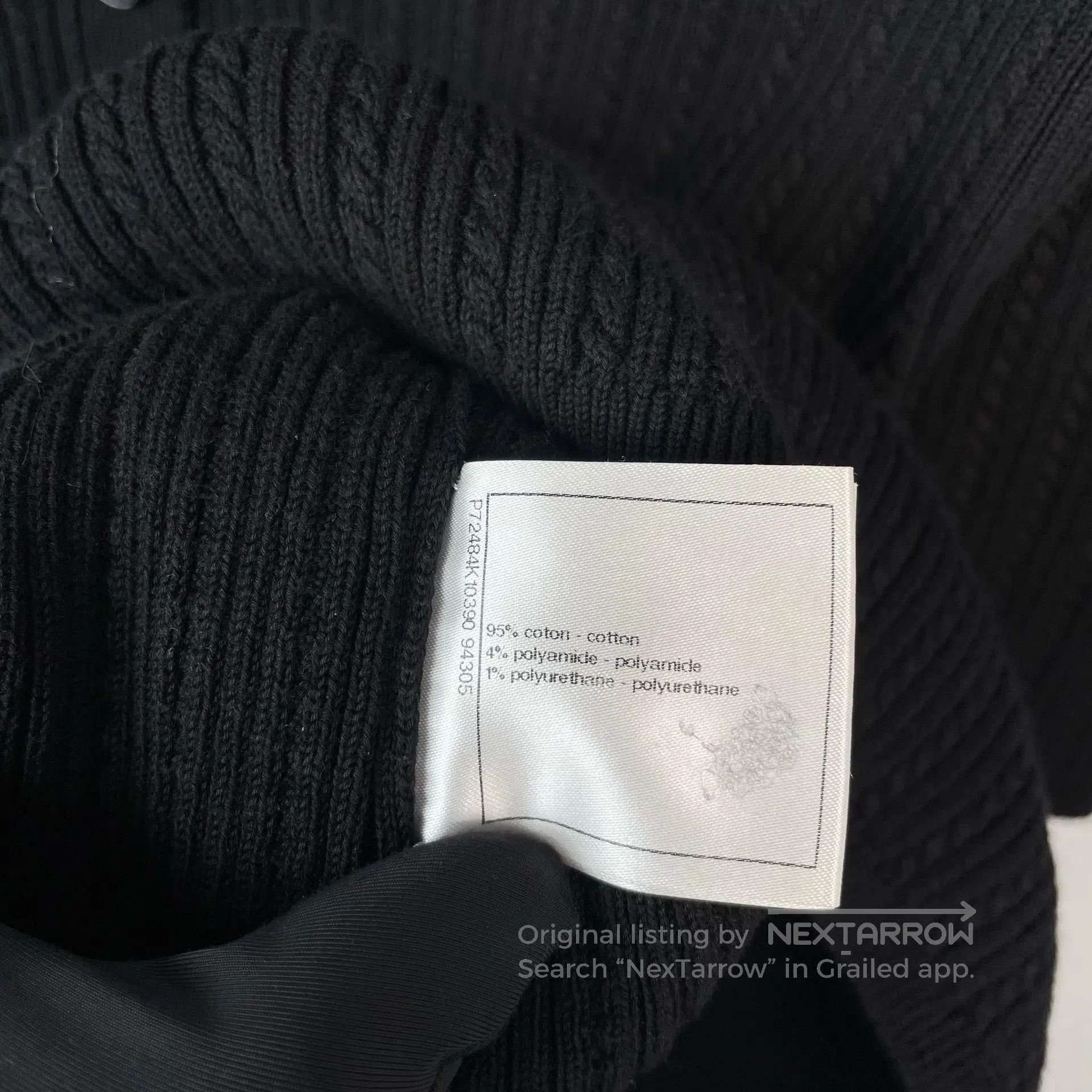 Chanel Chanel Silver small logo black knit short-sleeve| Size US S / EU 44-46 / 1 - 9 Thumbnail