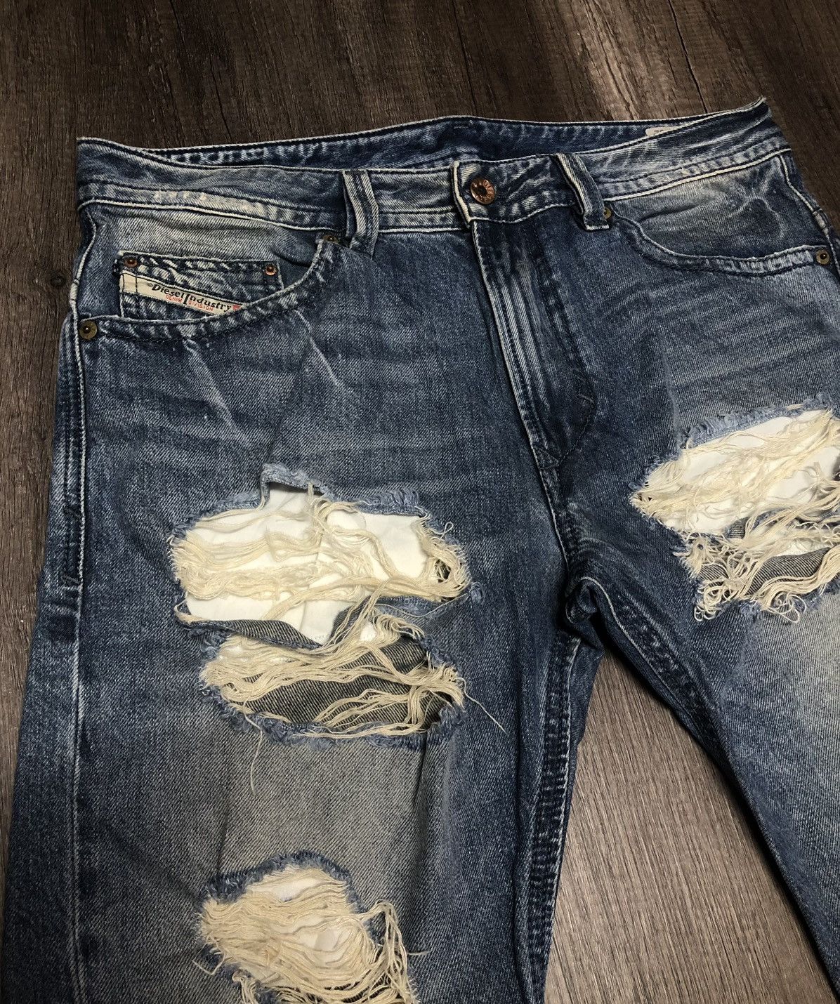 Diesel × Vintage Vintage Diesel Industry Distressed Denim Size US 34 / EU 50 - 5 Thumbnail