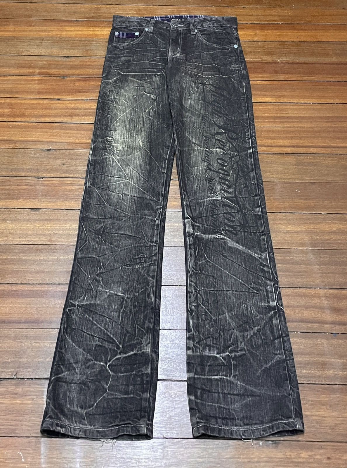 If Six Was Nine × Japanese Brand × Le Grande Bleu (L.G.B.) Very Rare Vintage Brand Wild Life Double Waist Jeans 1990s Size US 33 - 1 Thumbnail