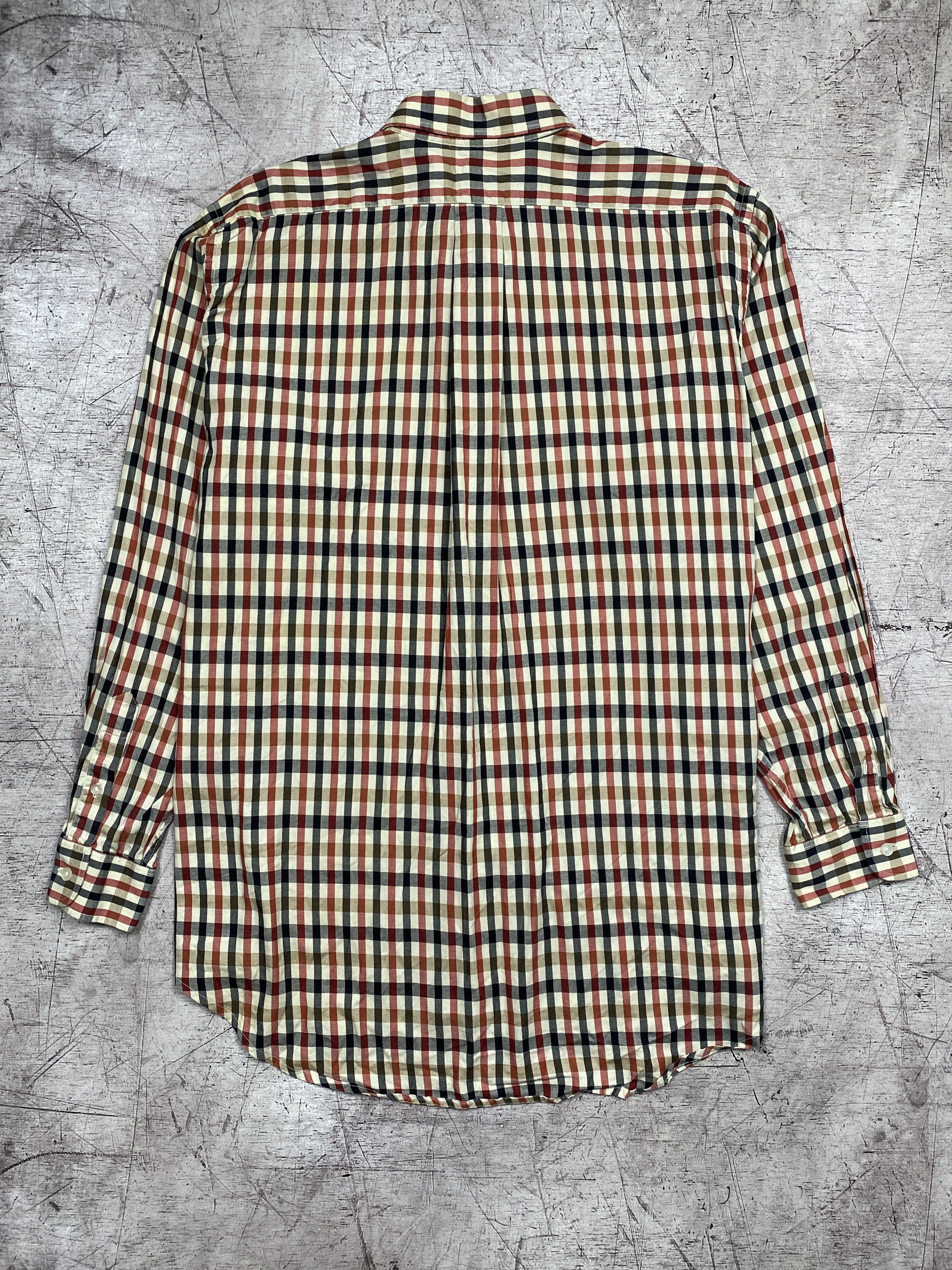 Aquascutum × Vintage Aquascutum Vintage Mens Long Sleeve Check Shirt Size US XL / EU 56 / 4 - 7 Thumbnail