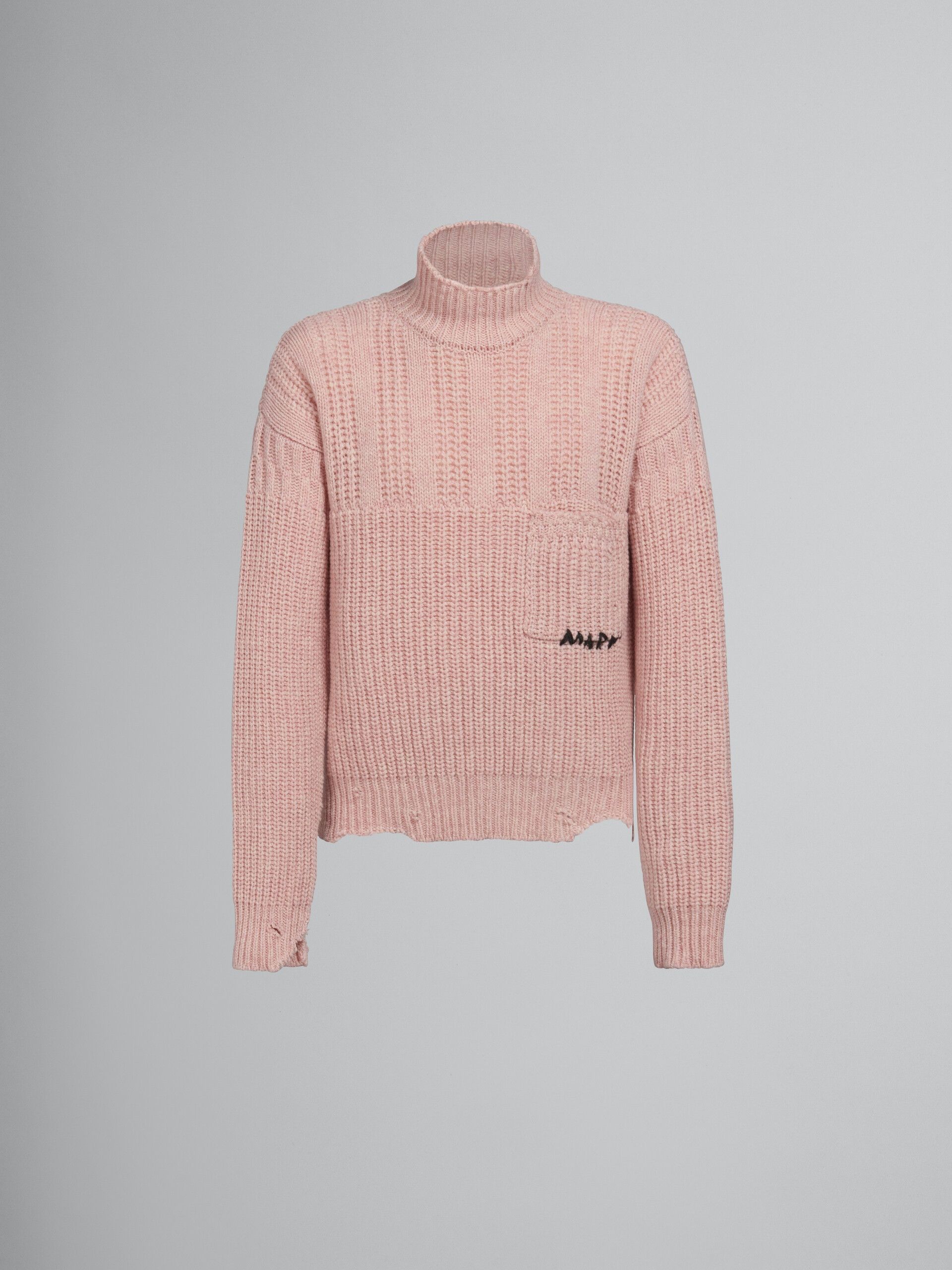Marni o1w1db10824 Virgin Wool Sweater in Light Pink Size US M / EU 48-50 / 2 - 1 Thumbnail