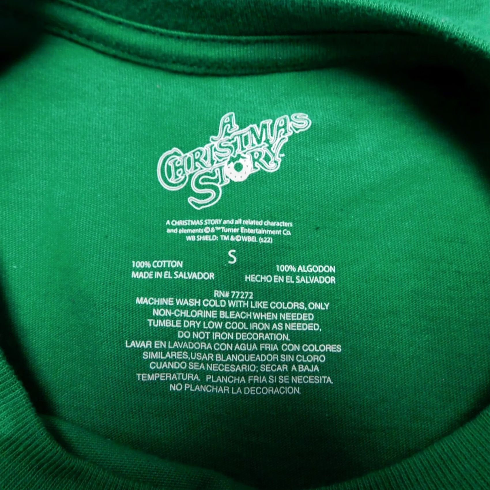 Vintage Bioworld A Christmas Story Pink Nightmare Men's Holiday Graphic T-Shirt Green Small SS Crew Neck 100% Cotton Christmas, Holiday Mens Shirt Size US S / EU 44-46 / 1 - 7 Thumbnail