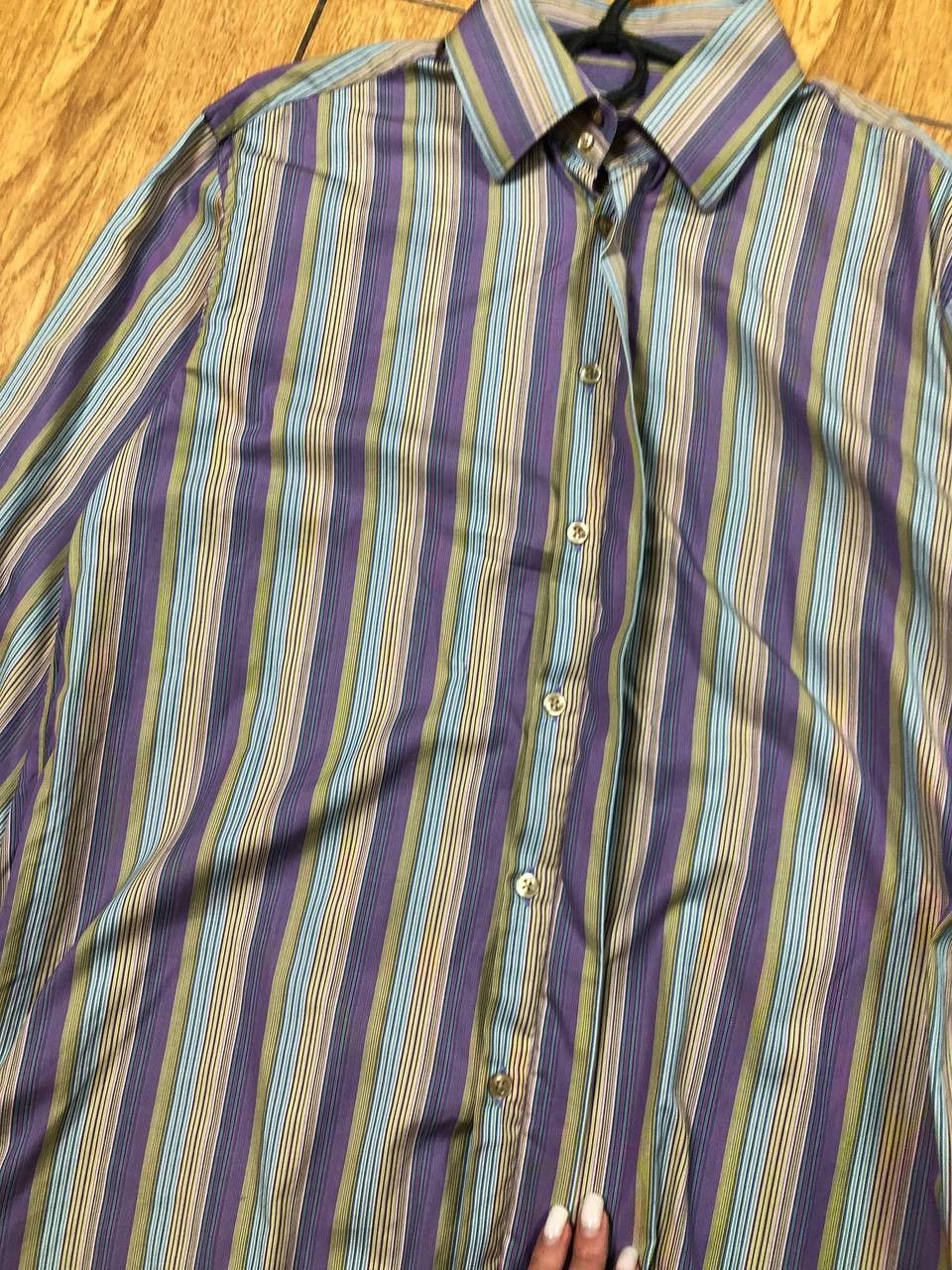 Kenzo × Vintage Long Sleeve Button Down Shirt Stiped Collared Size US L / EU 52-54 / 3 - 2 Thumbnail