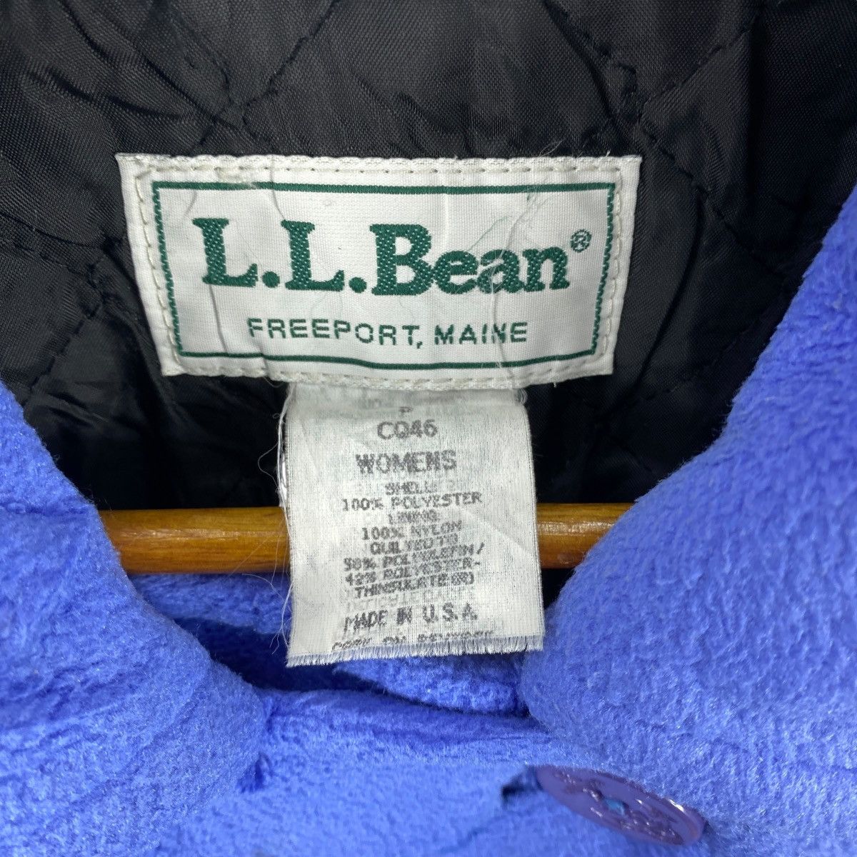 L.L. Bean Vintage L.L. Bean Fleece Peacoat Jacket Women’s Blue Size S / US 4 / IT 40 - 5 Thumbnail