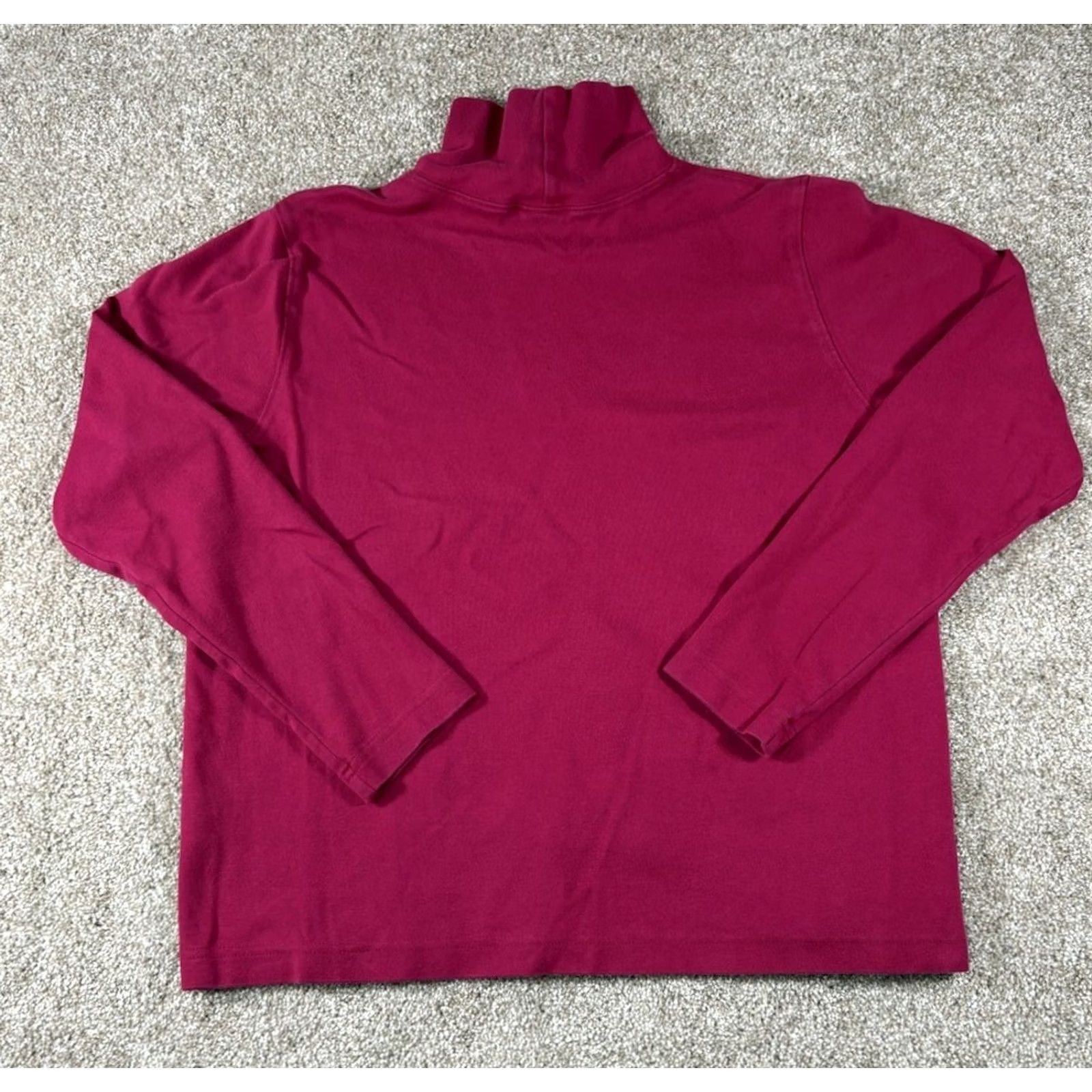 Lands' End Vintage Lands' End Mock Neck Long Sleeve Top Womens Small 6-8 Petite Turtleneck Red Size S / US 4 / IT 40 - 4 Thumbnail