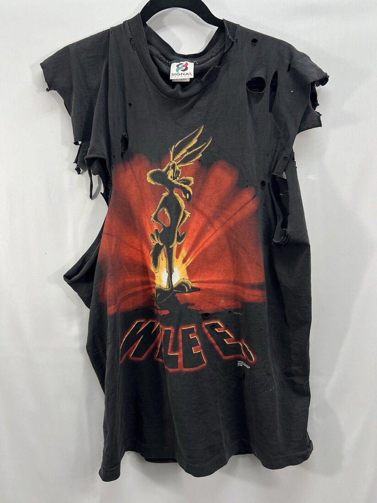 90s Warner Bros (Rare) Wile E Coyote Cut Off (Sz:XL) #TG