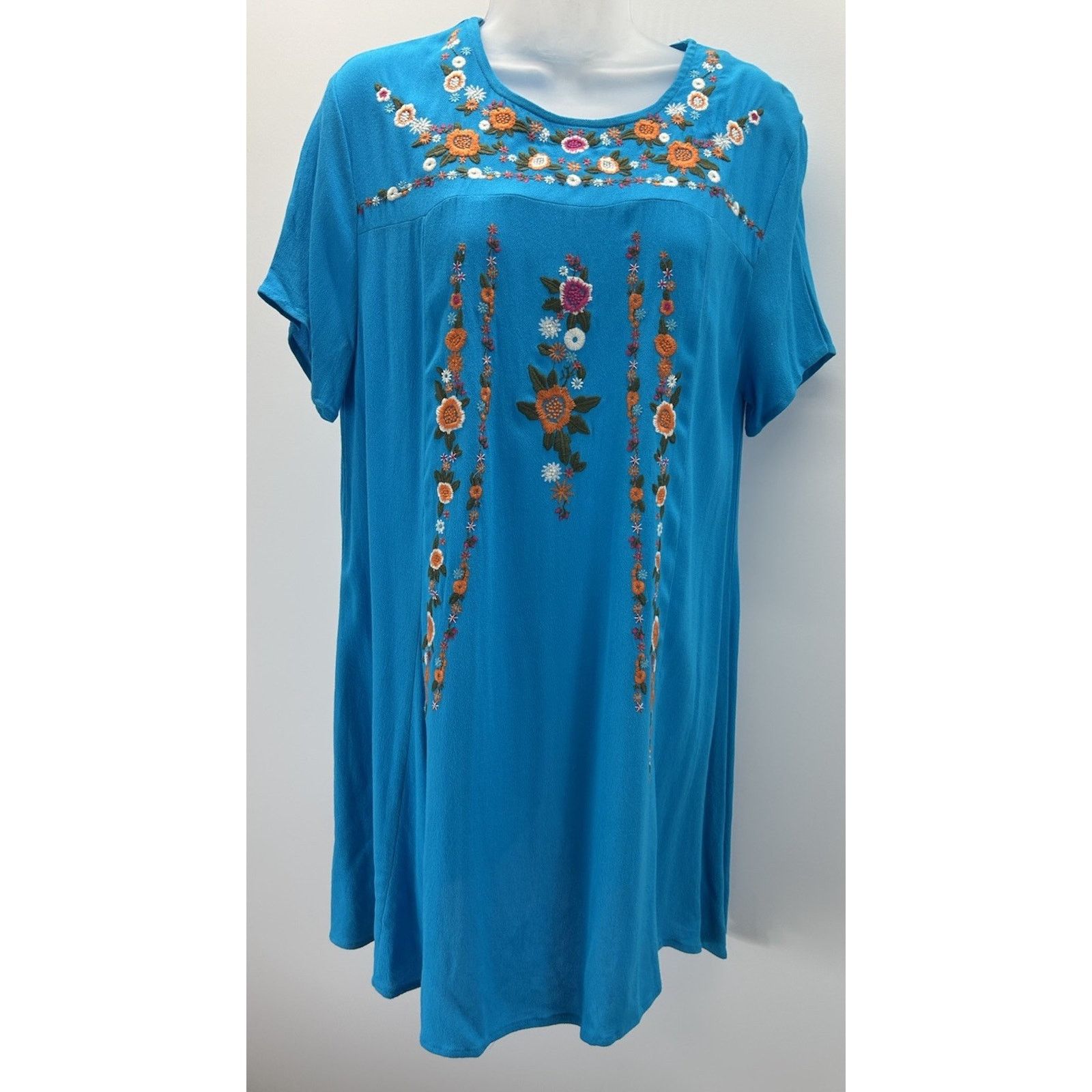 Other UMGEE BRIGHT TURQUOISE BLUE SHORT SLEEVE DRESS SM. Size S / US 4 / IT 40 - 1 Thumbnail