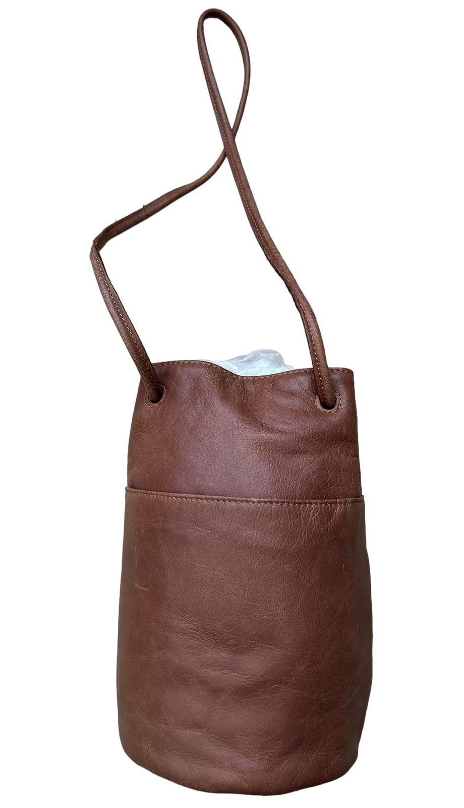 If Six Was Nine × Le Grande Bleu (L.G.B.) GOA Japan Patina Goat Goatskin Leather Bucket Bag Size ONE SIZE - 12 Thumbnail
