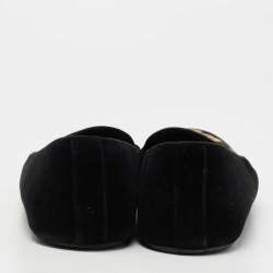 Dolce & Gabbana o1y0125 Velvet Embroidered Loafers in Black Size US 8.5 / EU 41-42 - 5 Thumbnail