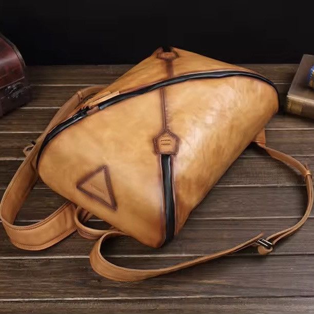 Genuine Leather Vintage Leather Backpack Size ONE SIZE - 3 Thumbnail