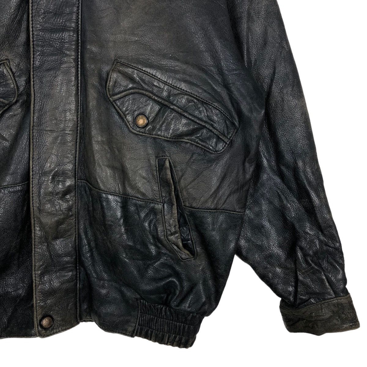 Genuine Leather 🔥90’s Vintage Genuine Leather Jacket Bomber Red Stage Japan Size US M / EU 48-50 / 2 - 4 Thumbnail