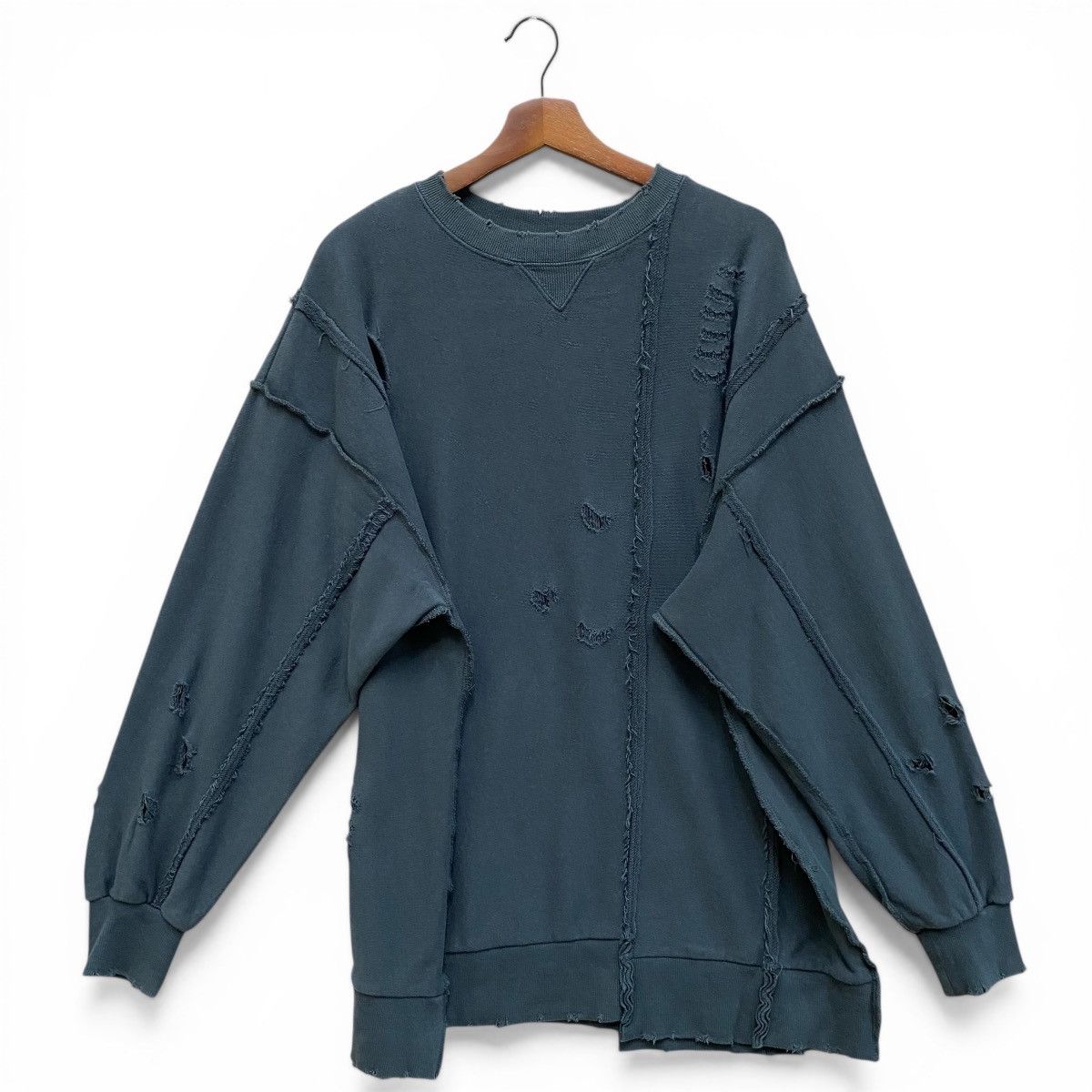 Japanese Brand Jeanasis Sweatshirt Original Factory Distressed Design Size US XXL / EU 58 / 5 - 2 Thumbnail