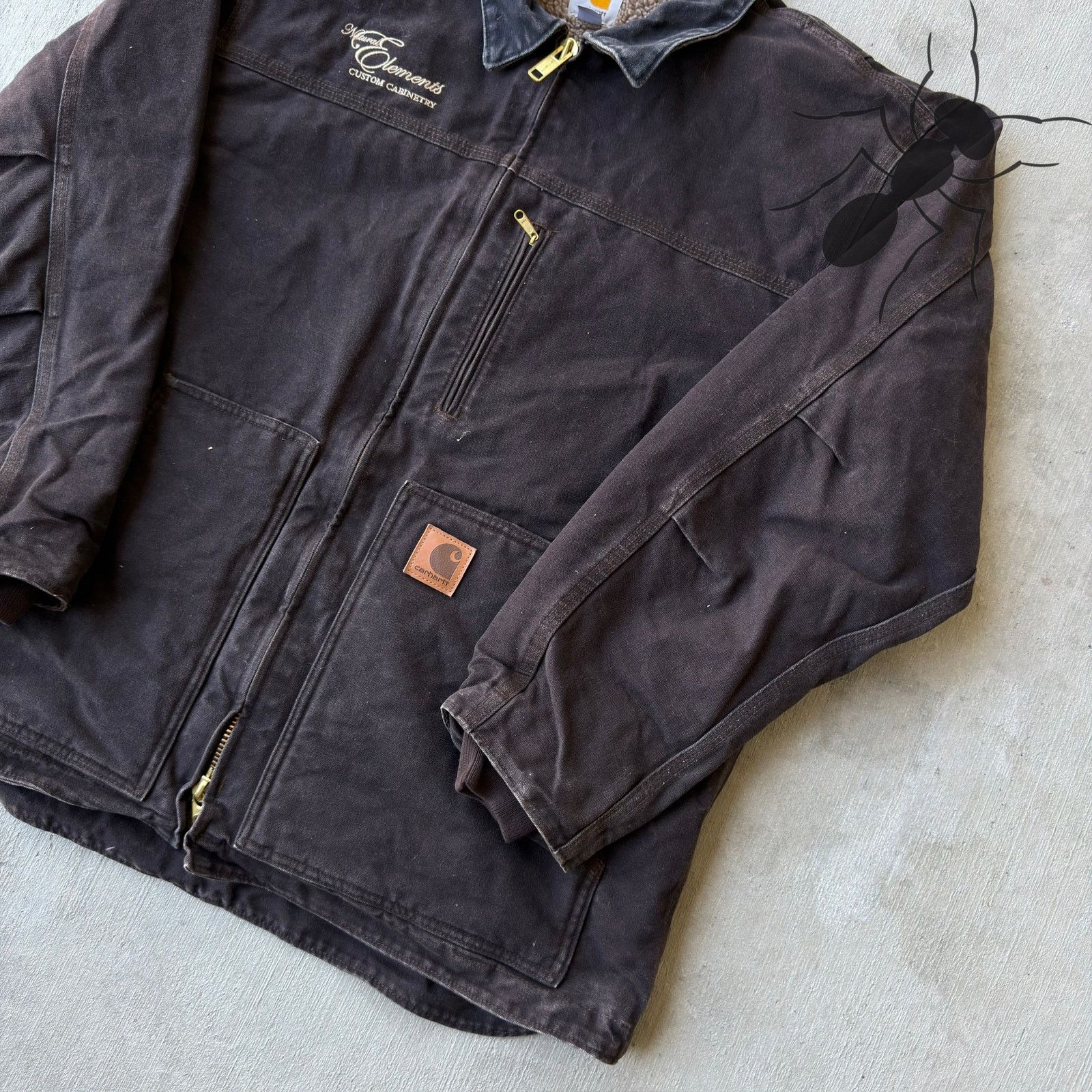 Carhartt × Vintage Carhartt C61 DKB brown chore work wear jacket Size US L / EU 52-54 / 3 - 4 Thumbnail