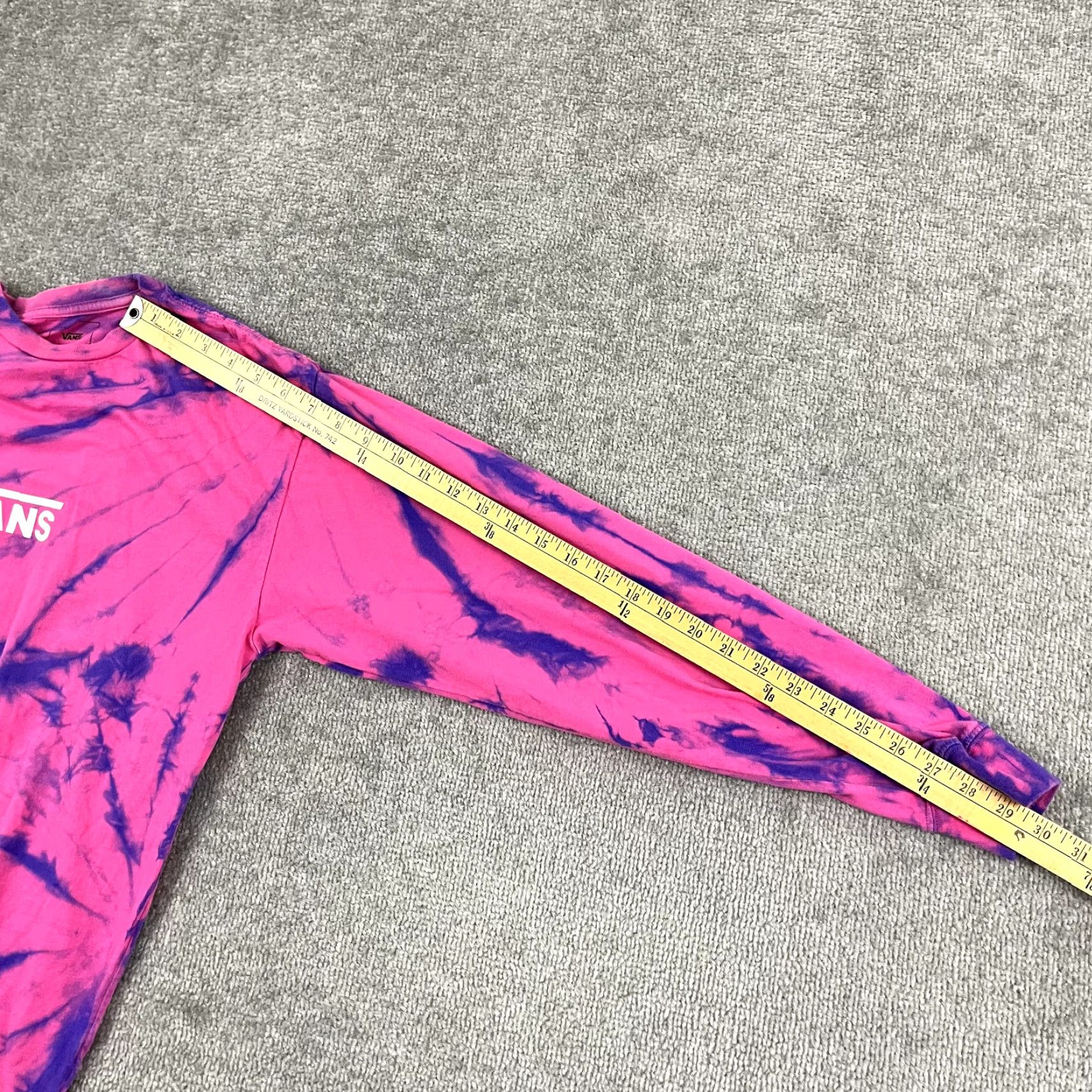 Vans VANS Mens Long Sleeve T-Shirt Graphic Print Crew Neck Fall Spring Summer Winter Casual Crew Pink Purple 2010s Size US M / EU 48-50 / 2 - 6 Thumbnail