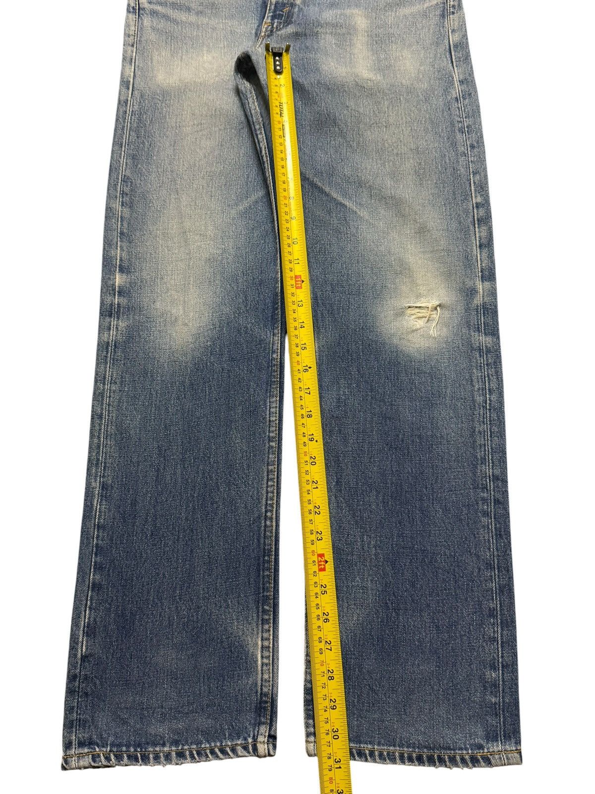 Levi's Vintage 90s Levis 505 Blue Faded Wash Distress Straight Leg Size US 32 / EU 48 - 10 Thumbnail