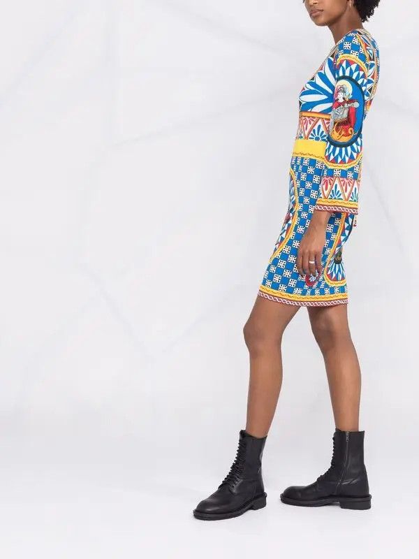 Dolce & Gabbana o1y0825 Mini Dress in Multicolor Size XS / US 0-2 / IT 36-38 - 5 Thumbnail