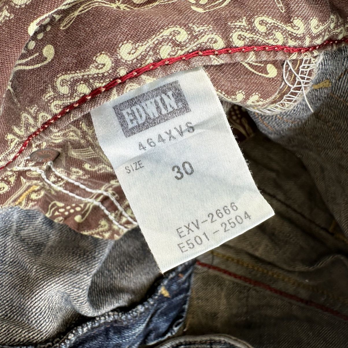 Japanese Brand Vintage Edwin Distressed Faded Denim Jean Pant W32 Size US 32 / EU 48 - 6 Thumbnail