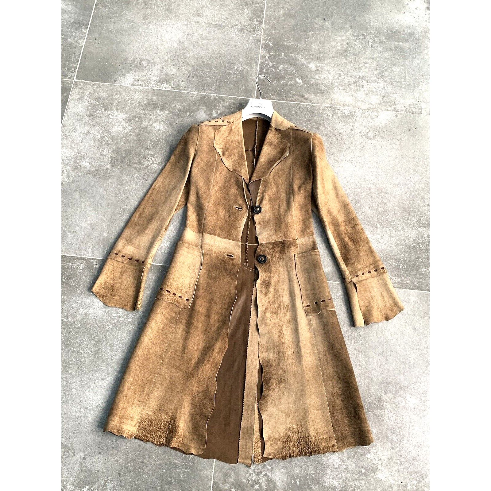 Other × Vintage SYLVIE SCHIMMEL Lamb Leather Trench Coat Jacket EU 36 US 4 Size S / US 4 / IT 40 - 1 Thumbnail
