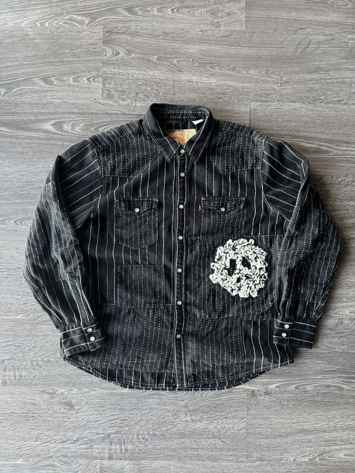 DENIM TEARS × Levi's Denim Tears Peace Patchwork Western Button Up