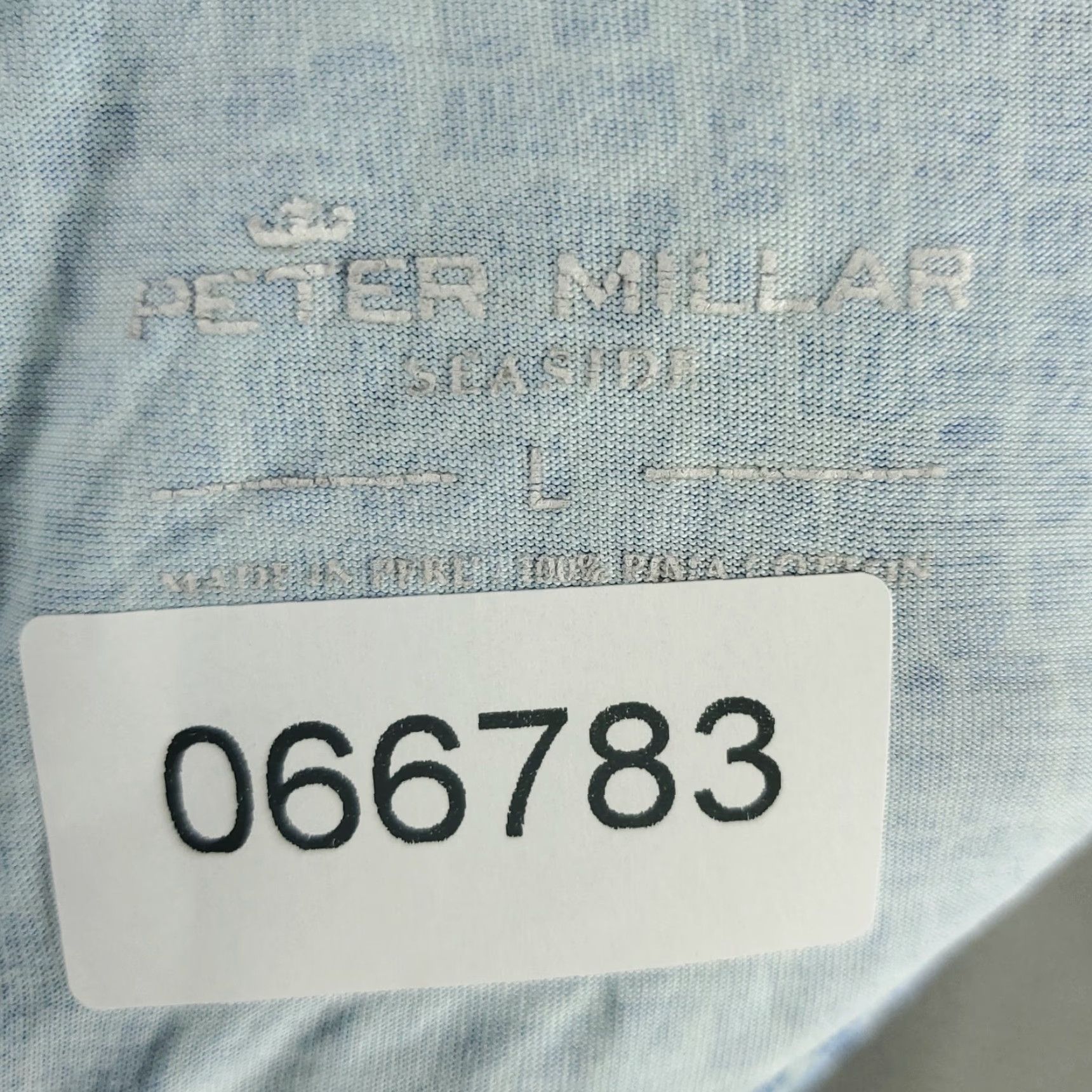 Peter Millar Peter Millar Polo Shirt Mens Large Blue Seaside Golf Cotton Short Sleeve Size US L / EU 52-54 / 3 - 7 Thumbnail