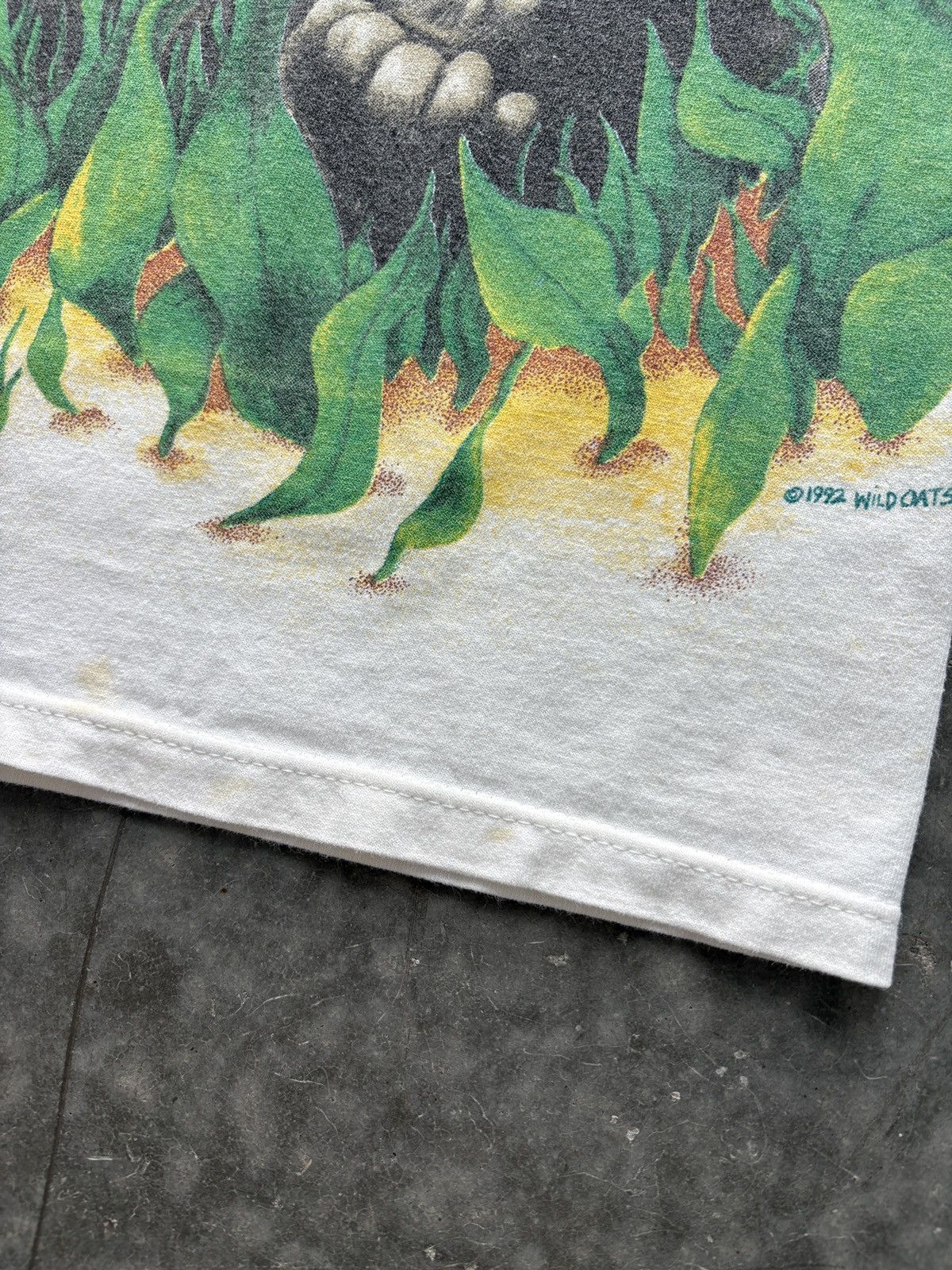 Vintage Vintage 90s Wild Oats Safari AOP Graphic Tee Size US XL / EU 56 / 4 - 6 Thumbnail
