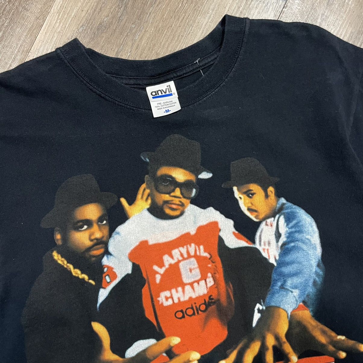 Anvil Run DMC Vintage Anvil Rap Tee Mens Medium Hip Hop Adidas Size US M / EU 48-50 / 2 - 3 Thumbnail