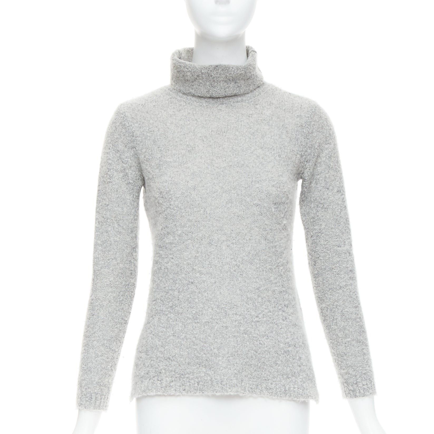 Club Monaco CLUB MONACO 100% cashmere grey turtleneck long sweater XS Size S / US 4 / IT 40 - 1 Thumbnail