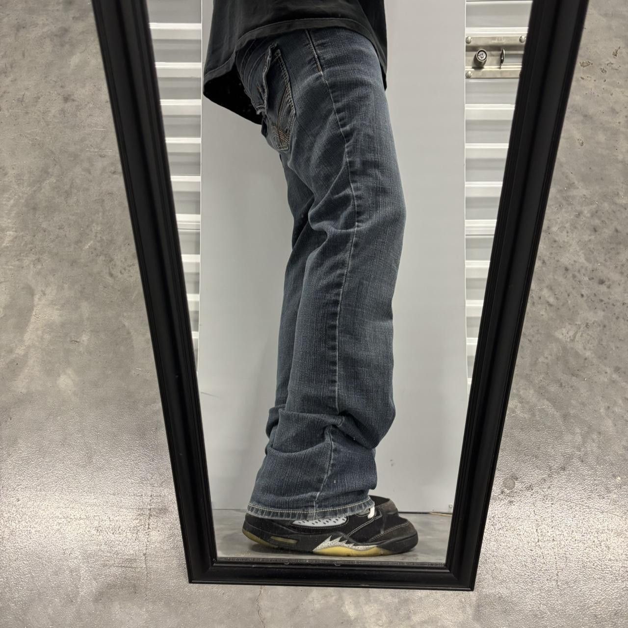 Japanese Brand × Vintage Crazy Vintage Y2K/2000s Grunge Dark Wash Denim Jeans! Size US 30 / EU 46 - 2 Thumbnail