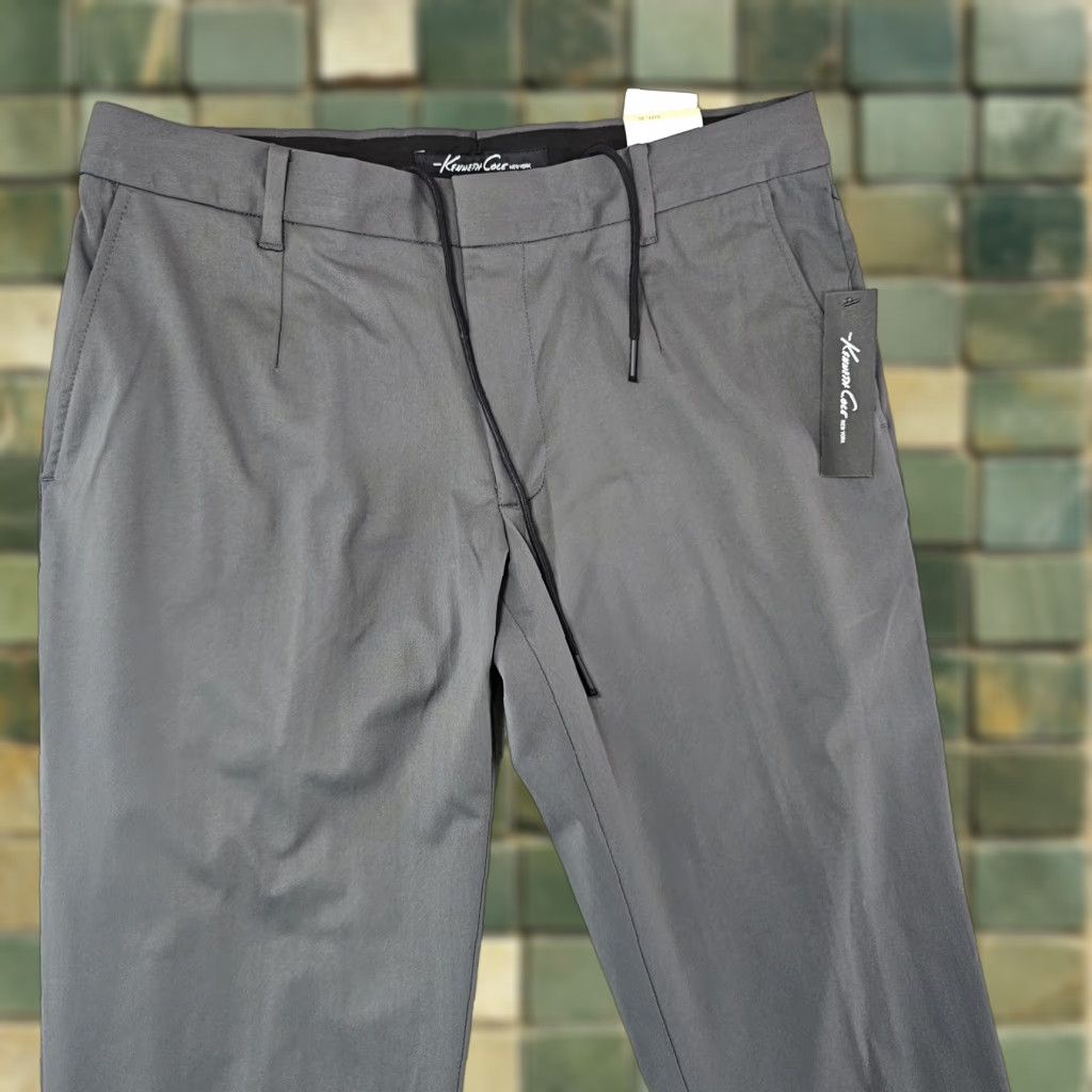 Kenneth Cole Kenneth Cole New York Pants Mens 30 Gray Jogger Dress Trouser Cuffed Drawstring Pants Size US 30 / EU 46 - 1 Thumbnail