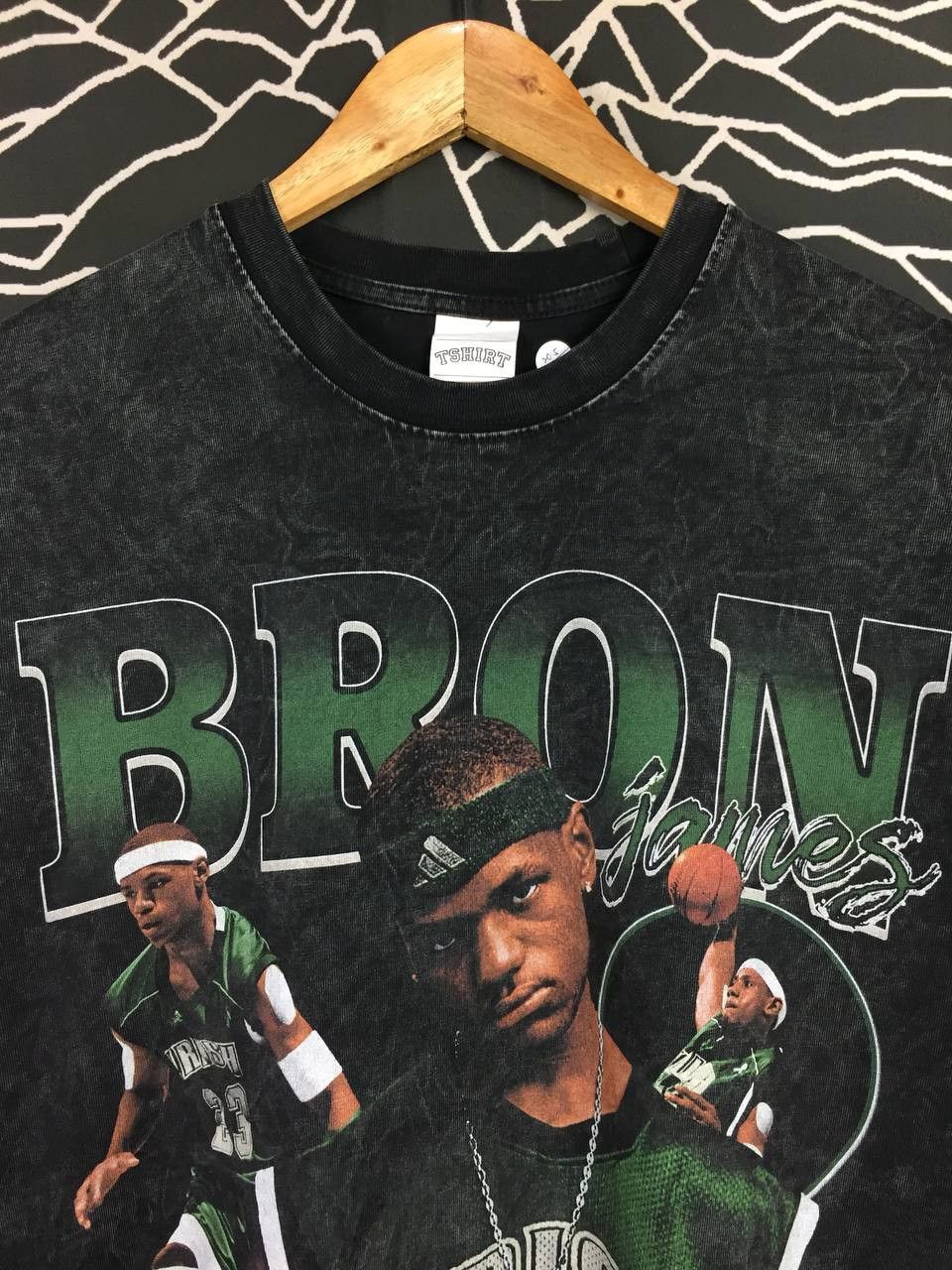 NBA LeBron James Irish 23 The Chosen One Washed Black Rap Tees Size US S / EU 44-46 / 1 - 3 Thumbnail