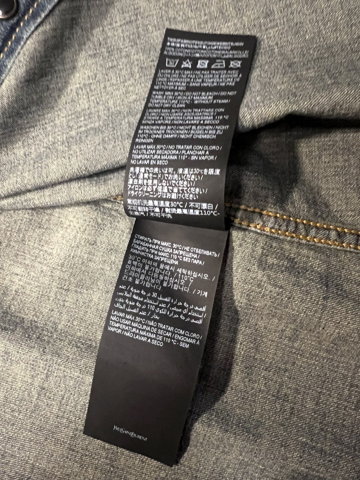 Retail $900 Saint Laurent Western Denim Shirt