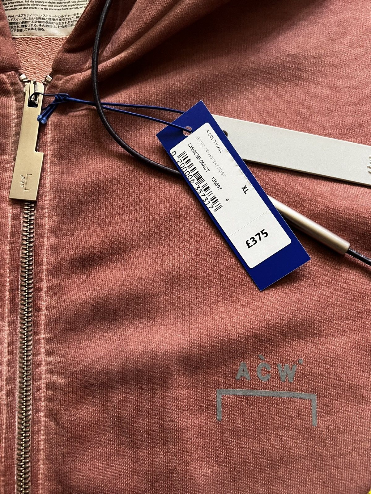 A-COLD-WALL* ACW A-COLD-WALL - Basic Zip Hoodie - Size XL⭐️NEW with Tags Size US XL / EU 56 / 4 - 6 Thumbnail