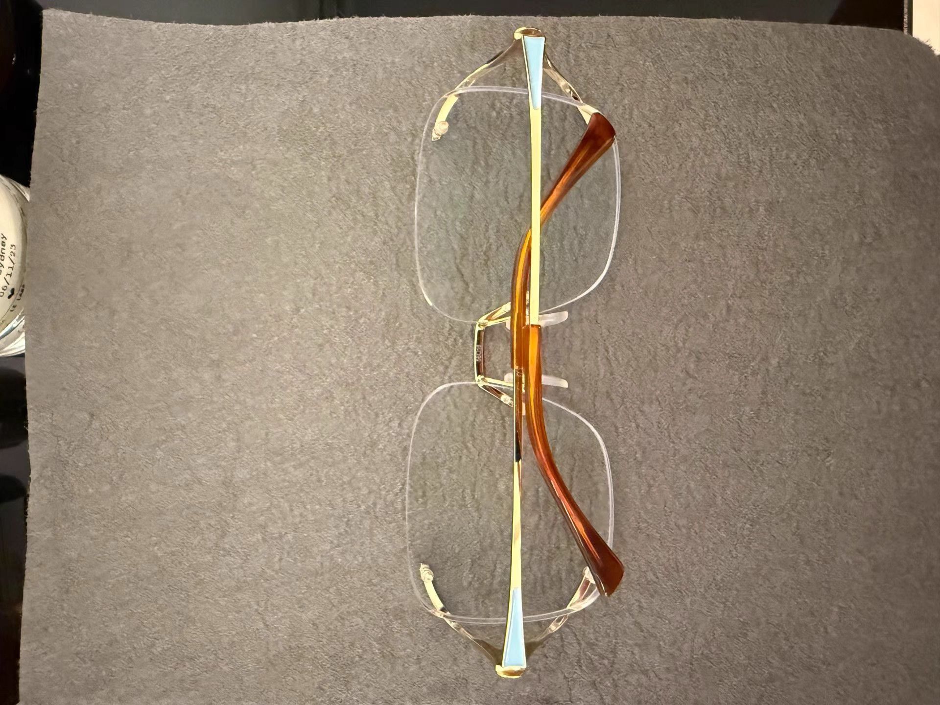 Gucci Gold Square Rimless Clear Lens Glasses Size ONE SIZE - 7 Thumbnail