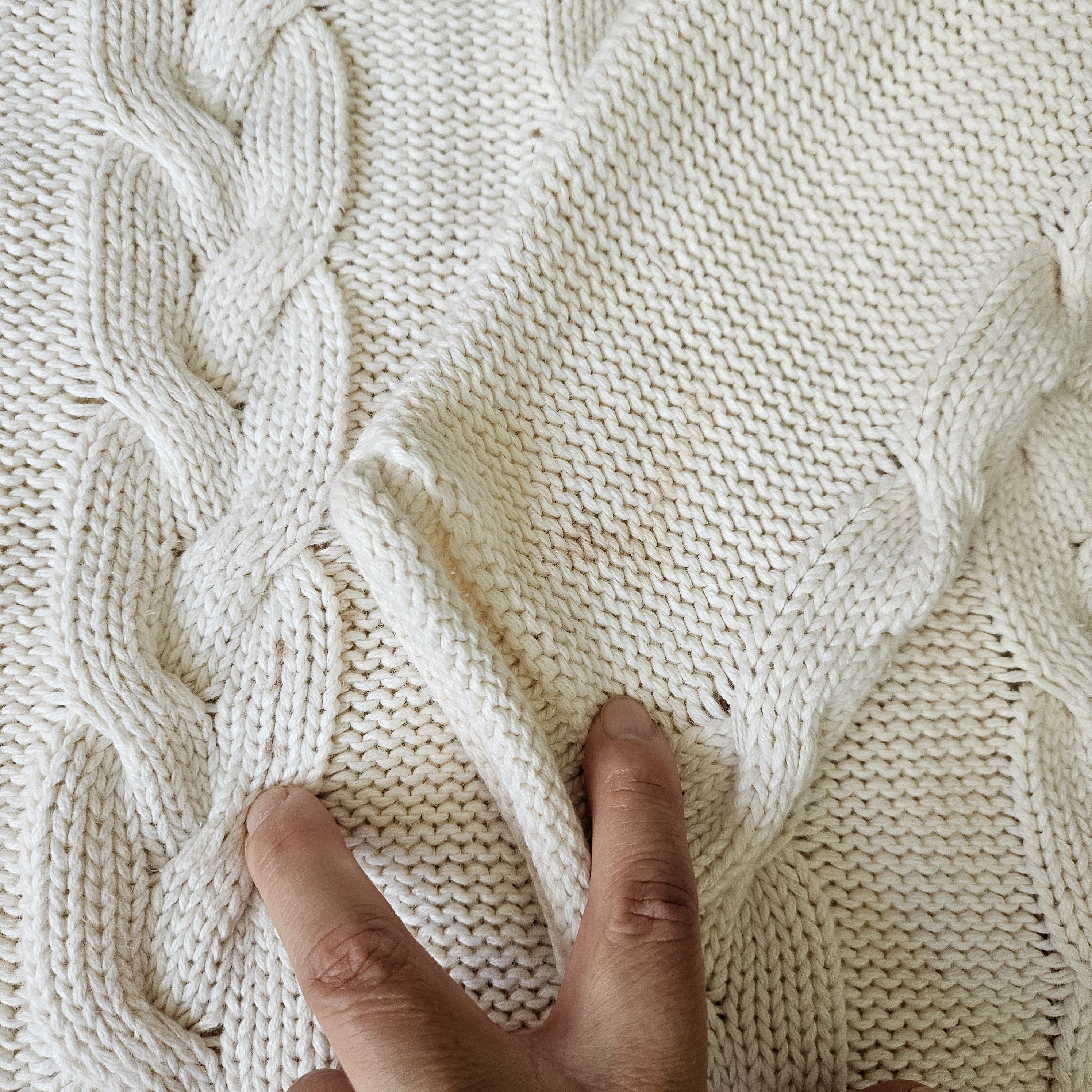 Evan Picone × Vintage Vtg Evan-Picone Sweater Ivory Cable-Knit Ramie/Cotton Size US S / EU 44-46 / 1 - 7 Thumbnail