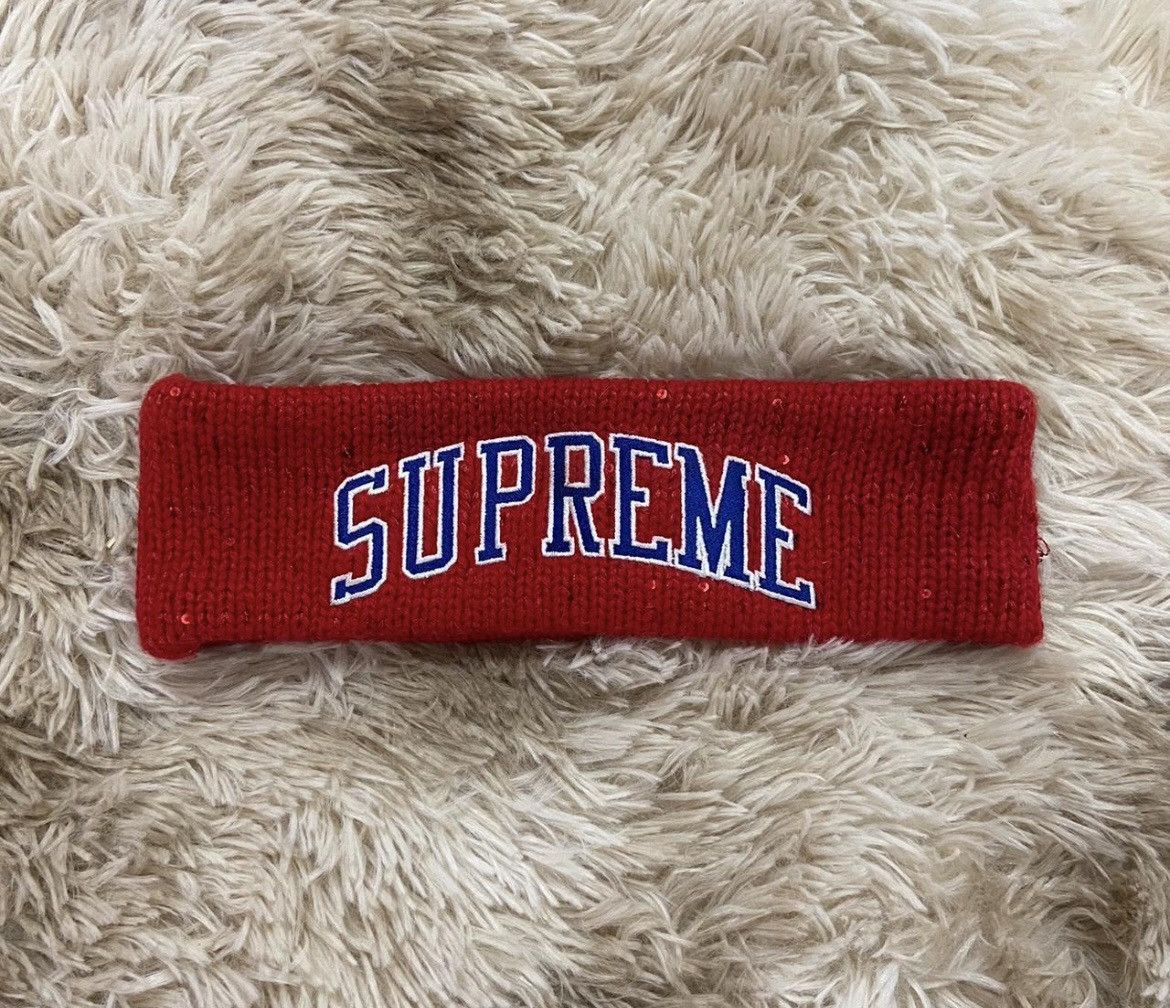 Supreme x New Era glitter red headband