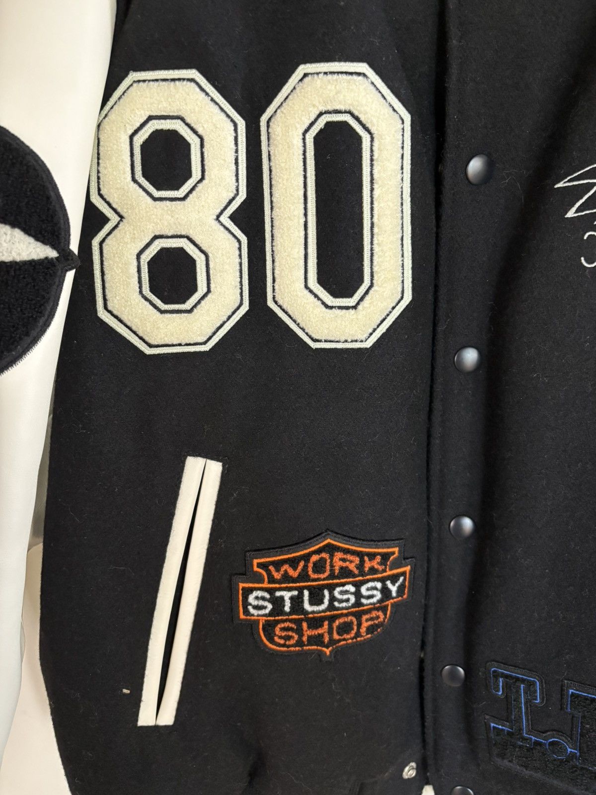DENIM TEARS × Our Legacy × Stussy Varsity jacket sz Medium Size US M / EU 48-50 / 2 - 4 Thumbnail