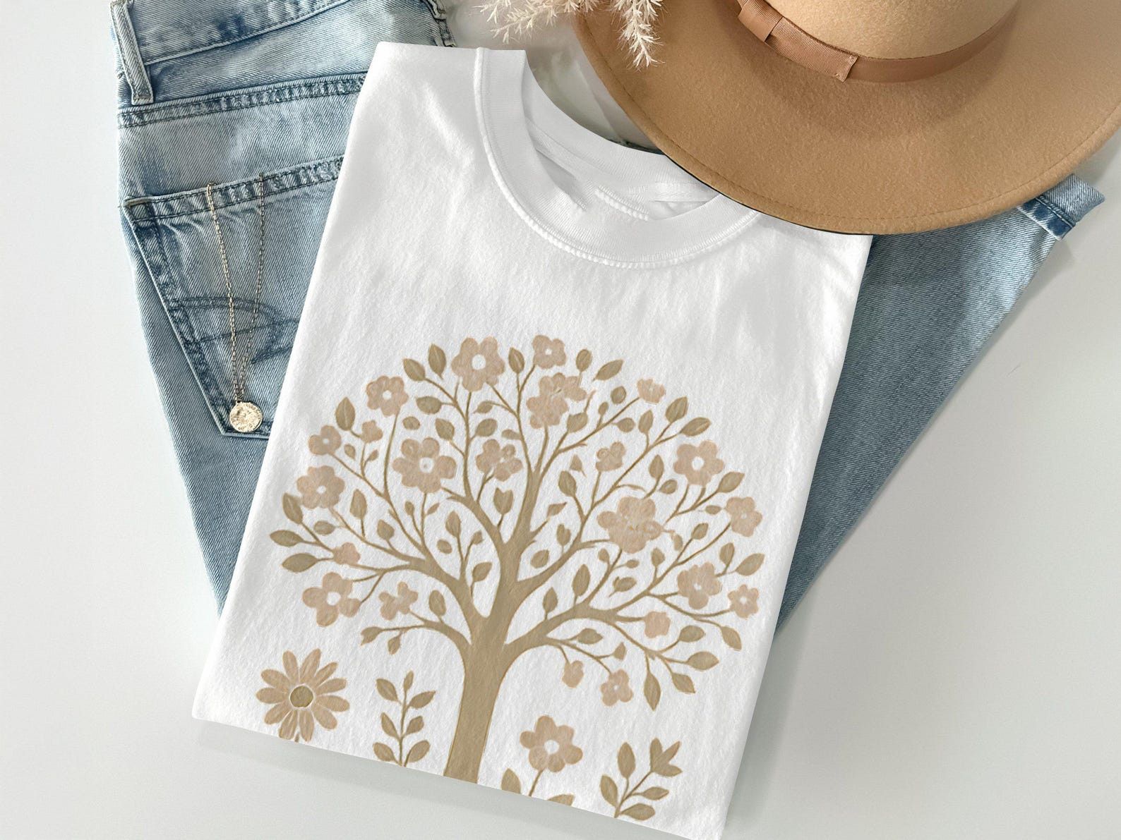 Other Botanical Tree T-Shirt – Earthy Nature Graphic Tee Size S / US 4 / IT 40 - 4 Thumbnail
