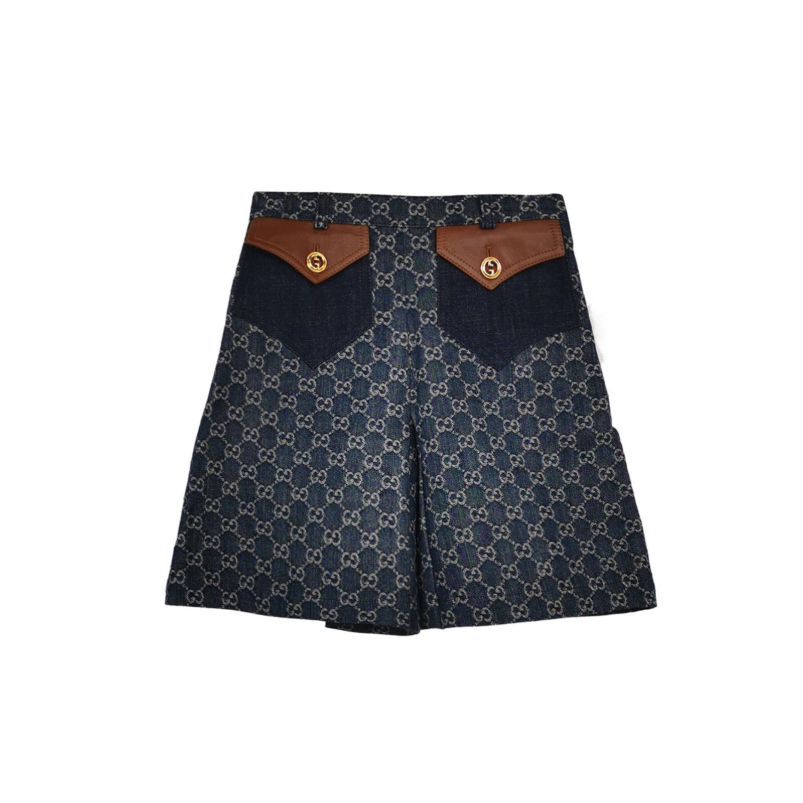 Gucci Gucci GG Monogram Lambskin Shorts Size 36 Size 25" / US 0 / IT 36 - 1 Thumbnail