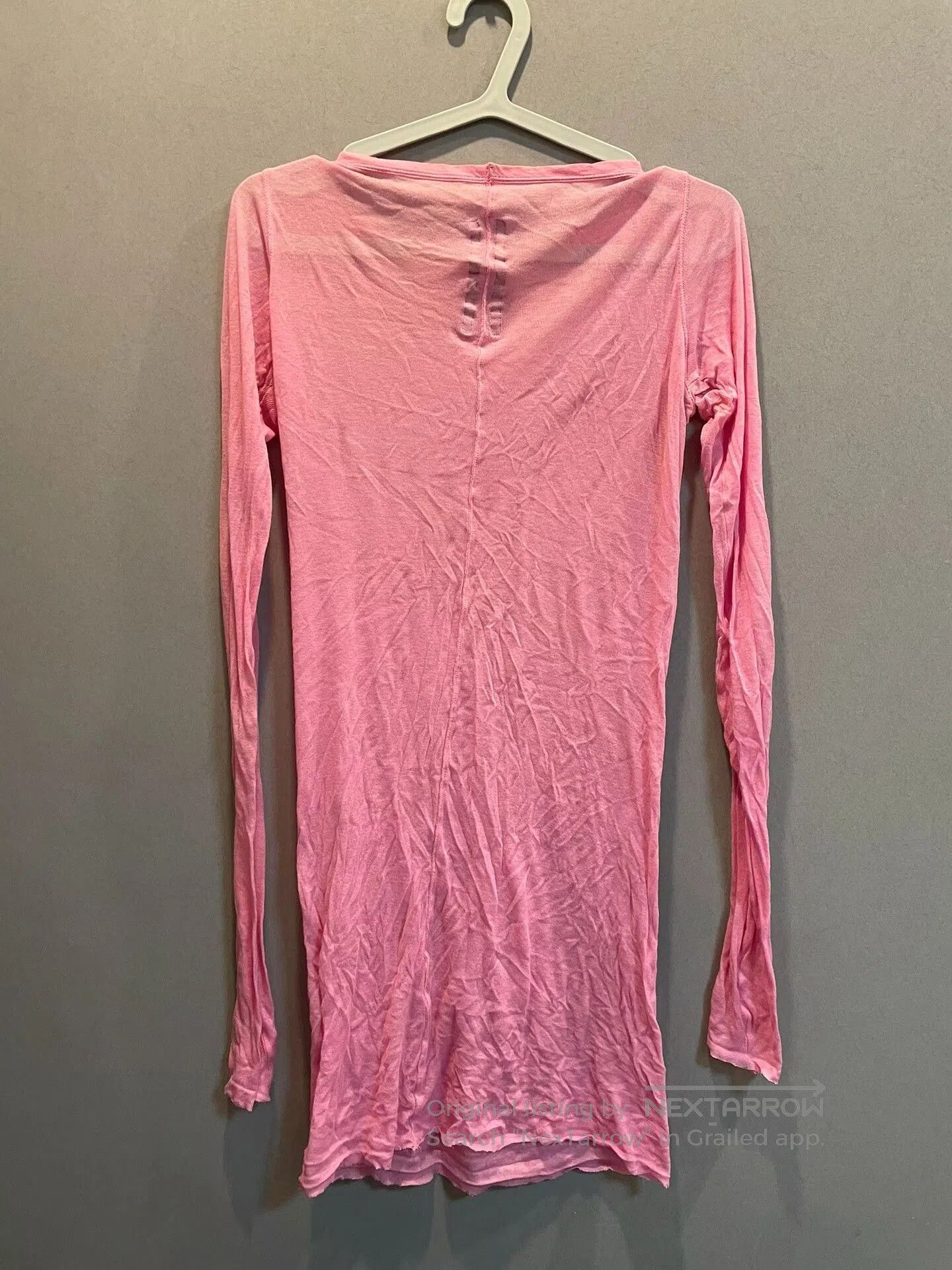 Rick Owens pink long sleeve fitted dress by Rick Owens. Size M / US 6-8 / IT 42-44 - 2 Thumbnail
