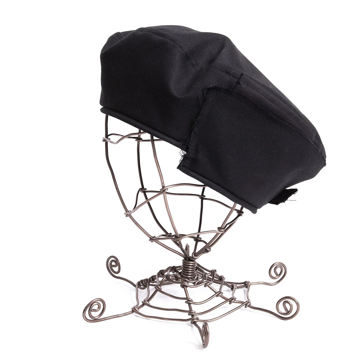 Yohji Yamamoto Cotton Belted Beret Hat in Black Size ONE SIZE - 1 Thumbnail