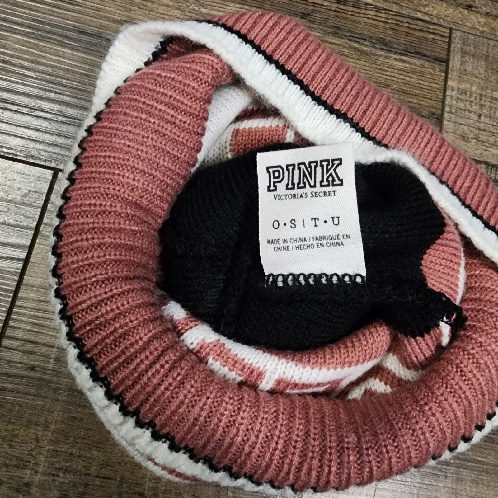 Pink Victoria Secret Pink winter hat beanie 2285 Size ONE SIZE - 5 Thumbnail
