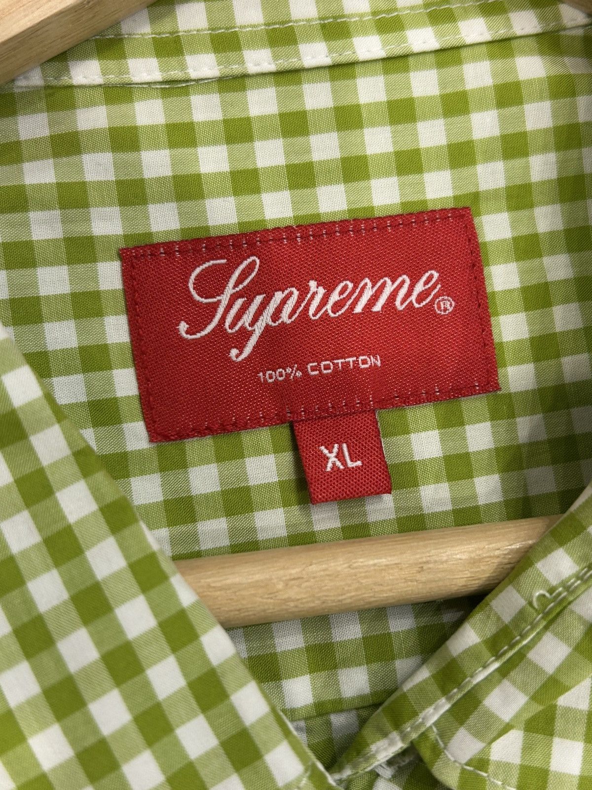 Supreme Supreme Gingham Button Up Shirt - Green Size US XL / EU 56 / 4 - 3 Thumbnail