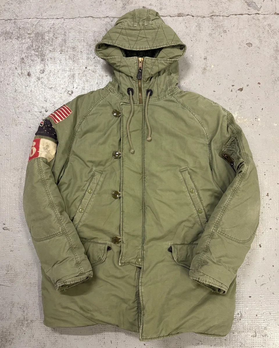 Polo Ralph Lauren AW2012 Ralph Lauren Khaki Green Flags Long Cargo Parka Coat Size US L / EU 52-54 / 3 - 2 Thumbnail