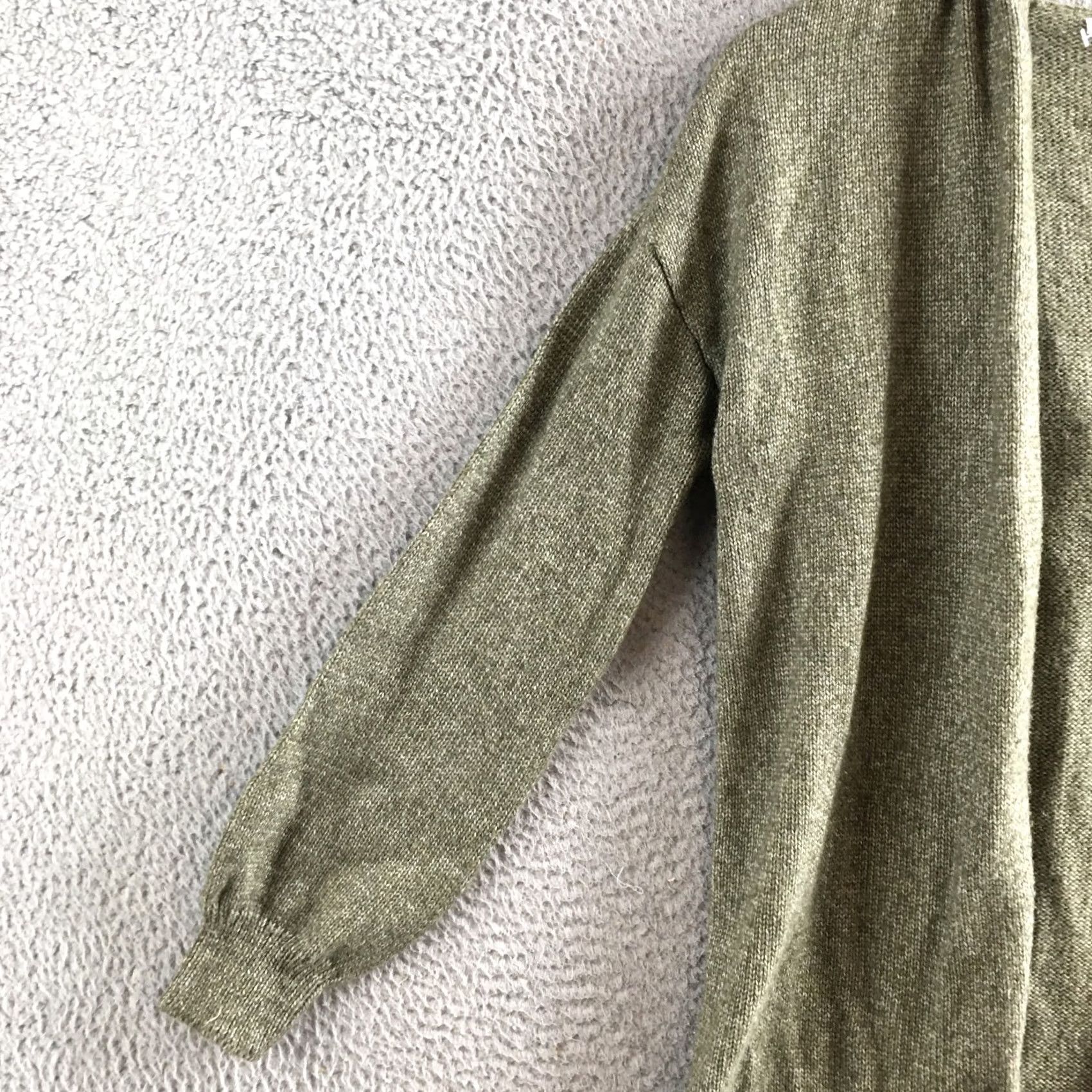 Vintage Maurices Sweater Womens XS Olive Green Open Front Hooded Knit Cardigan Casual Shirt Size XS / US 0-2 / IT 36-38 - 4 Thumbnail